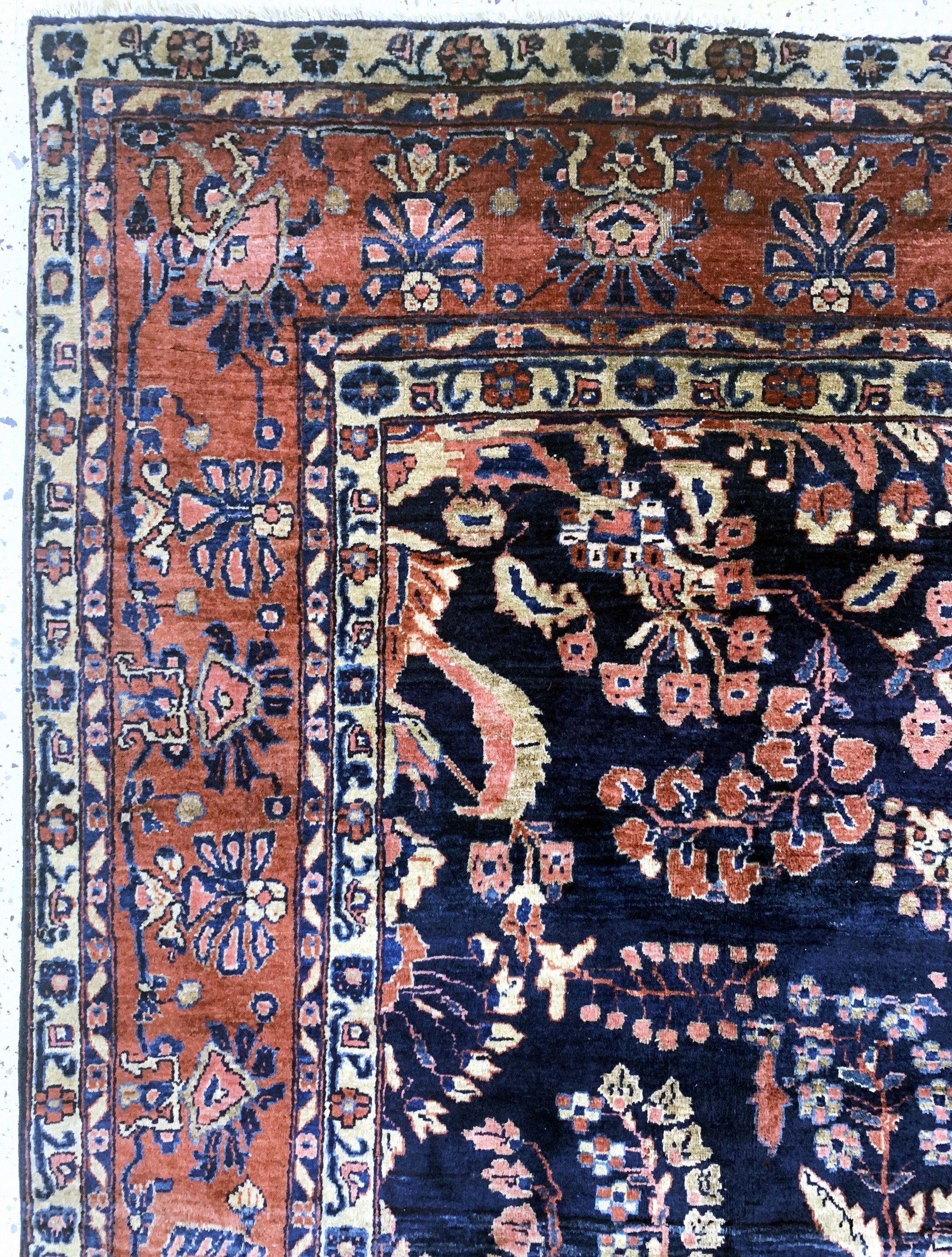Detail e: Us Re-Import Sarogh antik, Persien, um 1900, Wolle auf Baumwolle, ca. 330 x 215 cm, EHZ: 3