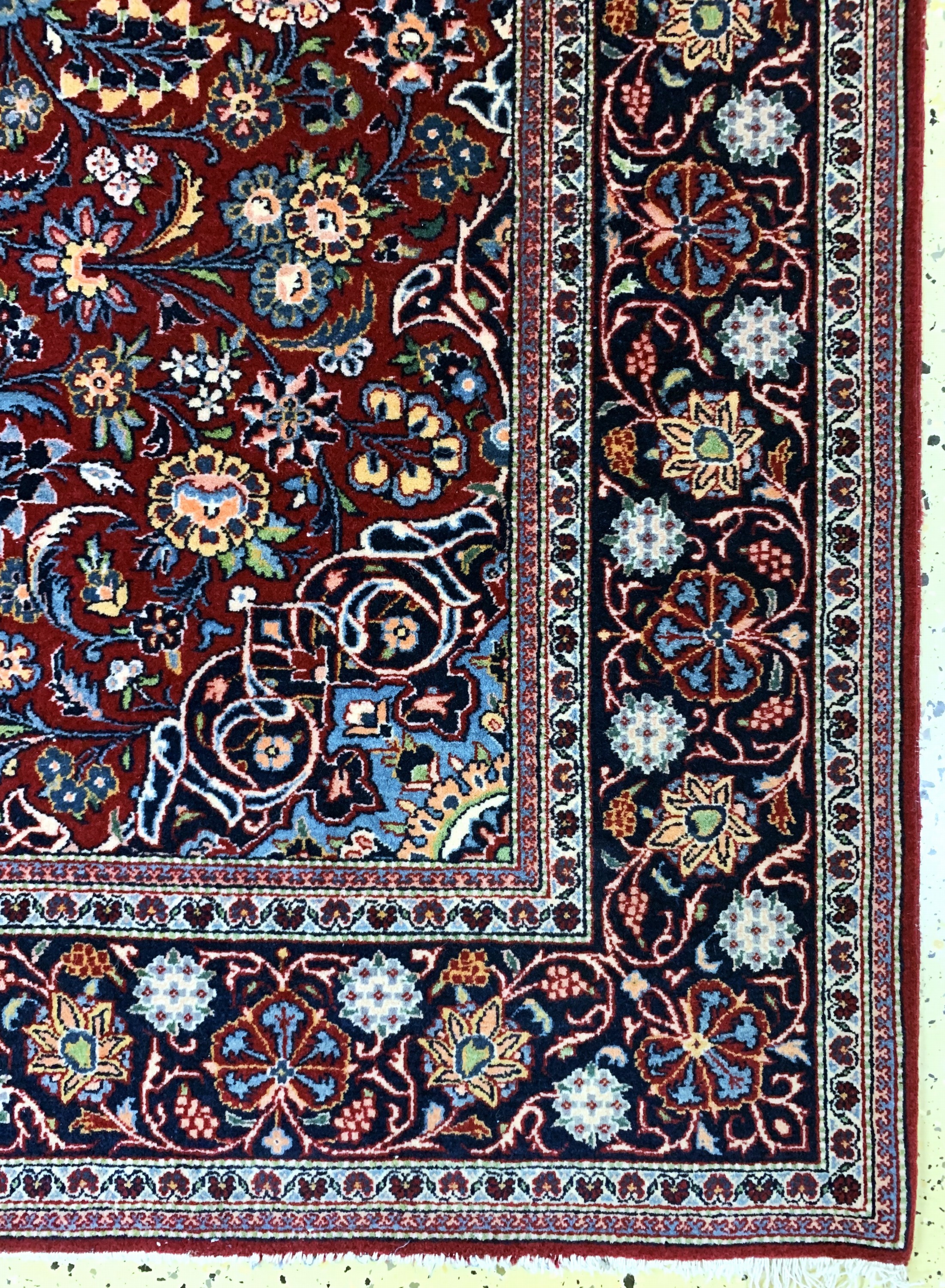 Detail a: Teheran Kork fein, Persien, Anfang 20.Jhd, Korkwolle auf Baumwolle, ca. 200 x 133 cm, EHZ: 1-2, (fachkundig gereinigt)