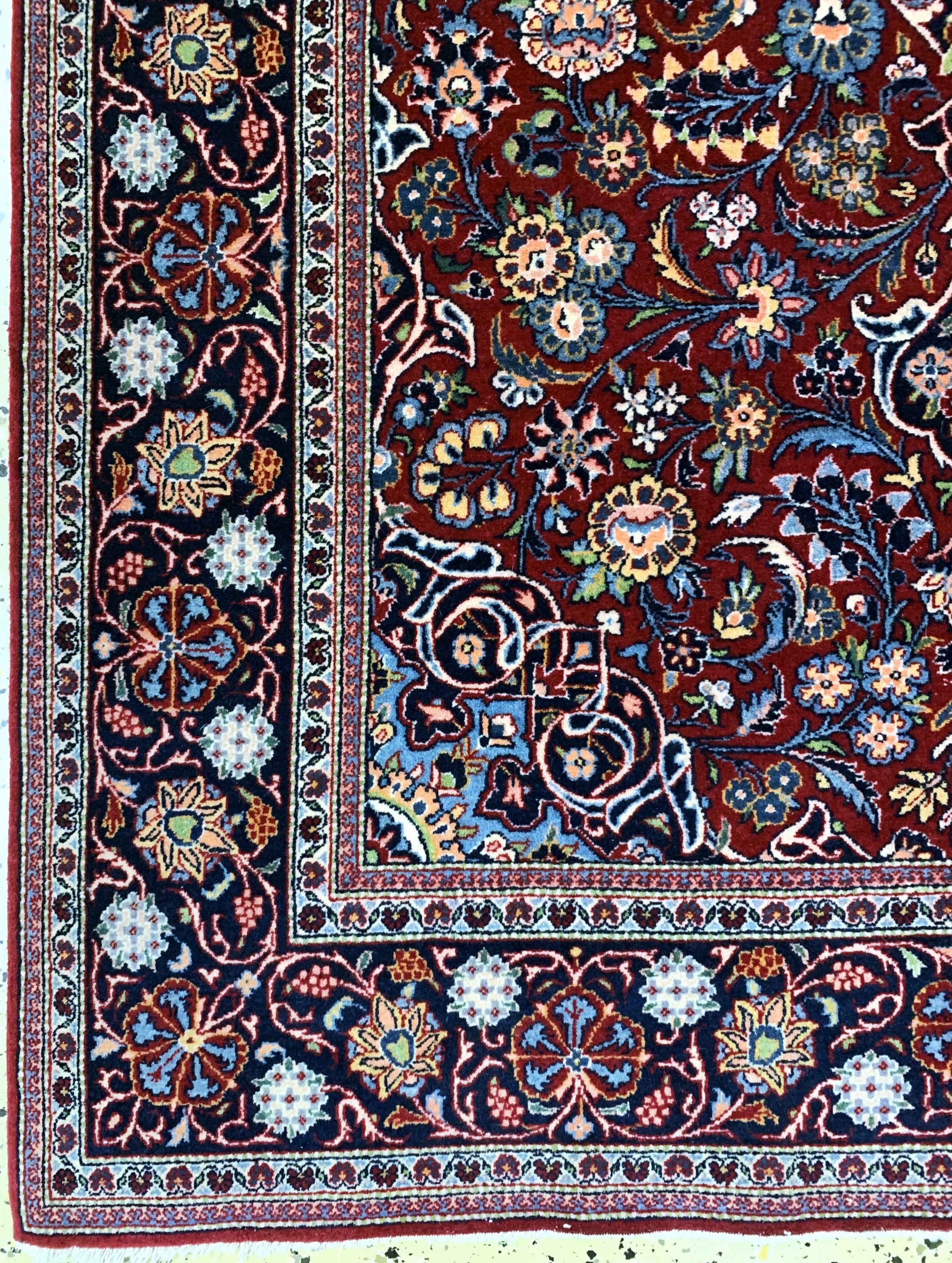Detail b: Teheran Kork fein, Persien, Anfang 20.Jhd, Korkwolle auf Baumwolle, ca. 200 x 133 cm, EHZ: 1-2, (fachkundig gereinigt)