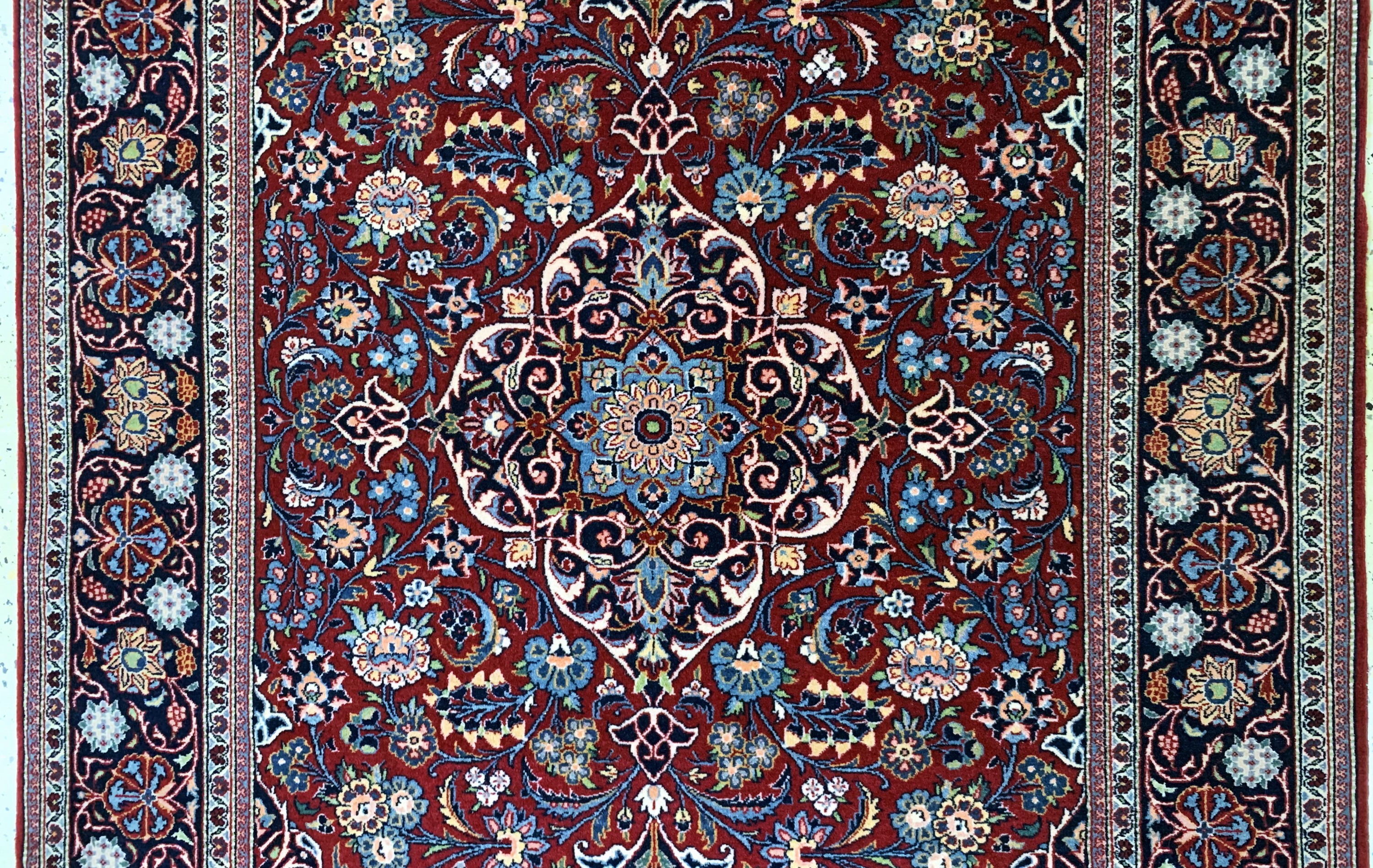 Detail d: Teheran Kork fein, Persien, Anfang 20.Jhd, Korkwolle auf Baumwolle, ca. 200 x 133 cm, EHZ: 1-2, (fachkundig gereinigt)