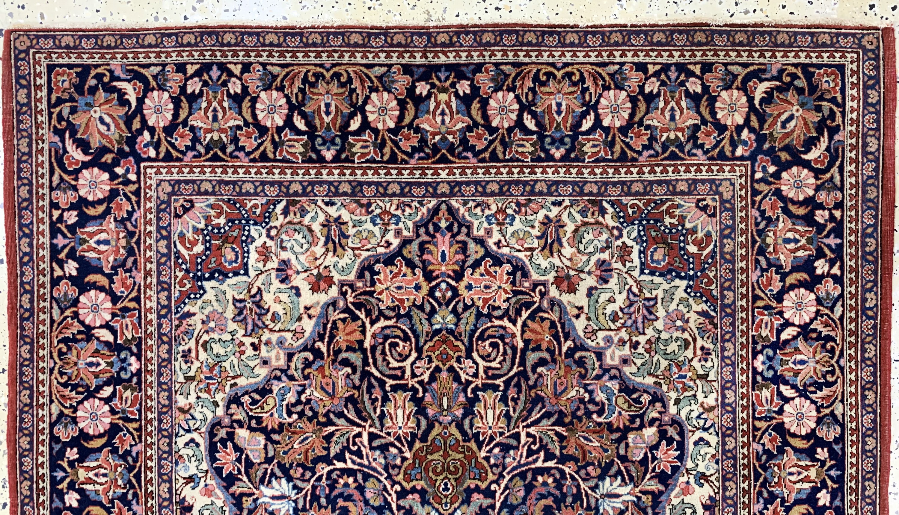 Detail a: Keschan Kork fein, Persien, Anfang 20.Jhd, Korkwolle auf Baumwolle, ca. 200 x 133 cm, EHZ: 2-3