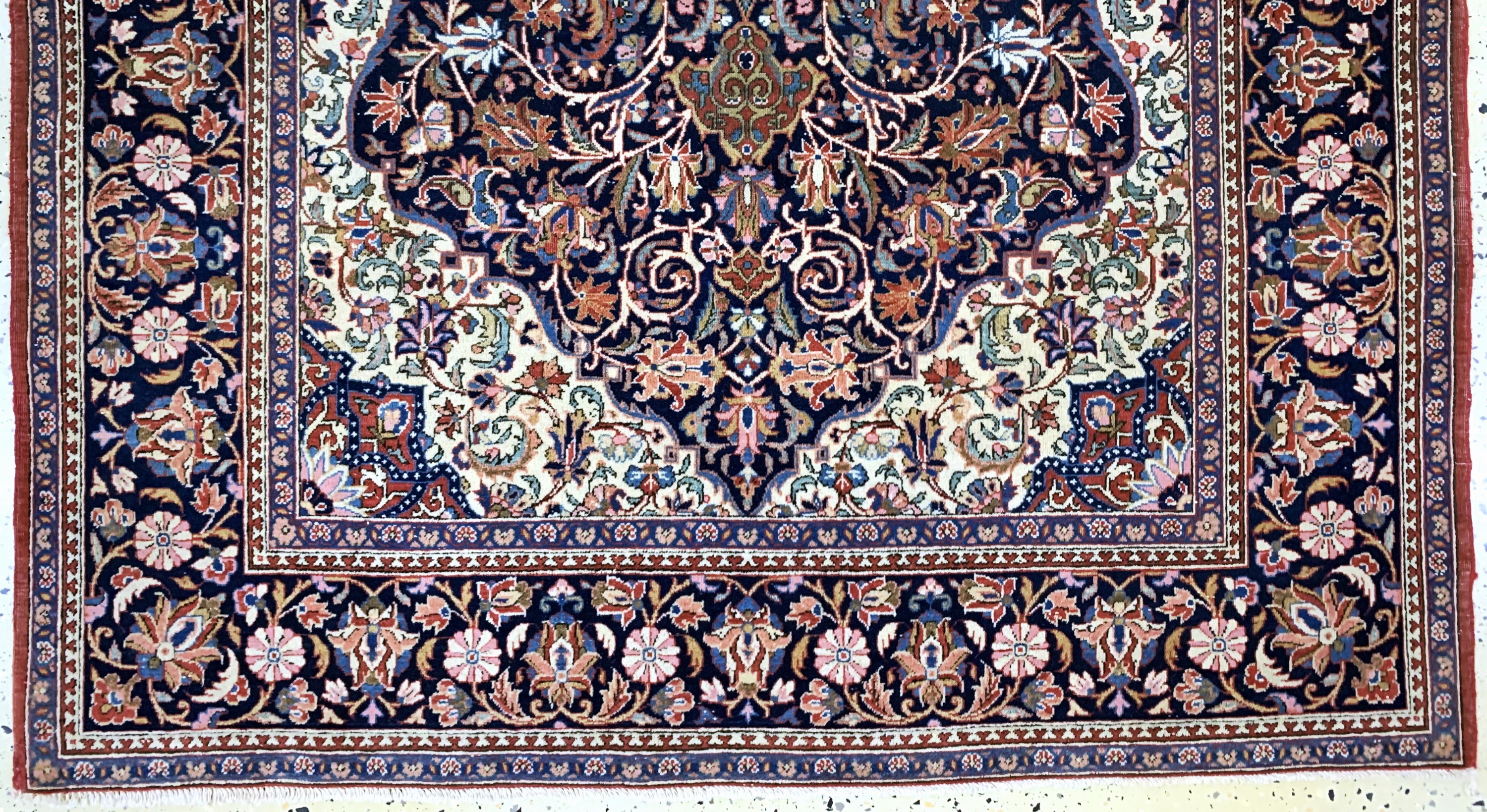 Detail c: Keschan Kork fein, Persien, Anfang 20.Jhd, Korkwolle auf Baumwolle, ca. 200 x 133 cm, EHZ: 2-3