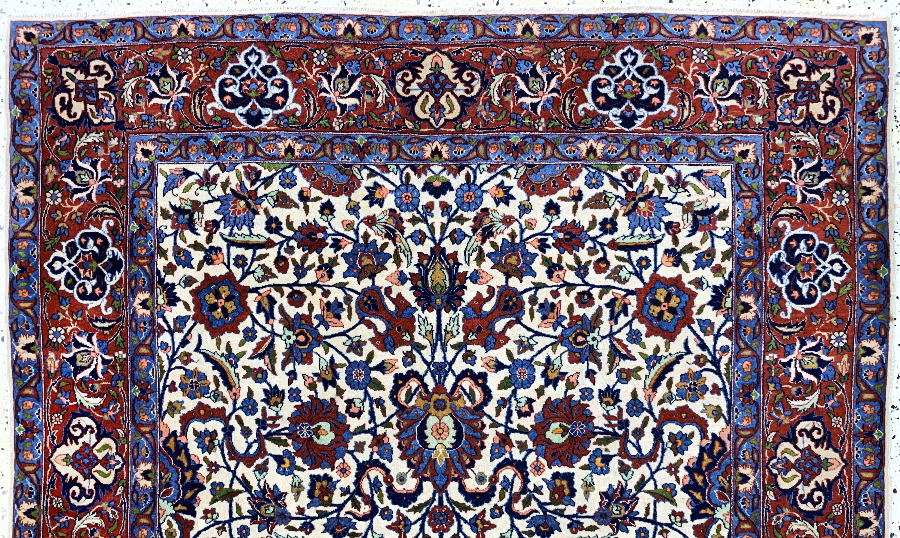 Detail a: Täbriz fein alt, Persien, Anfang 20.Jhd, Wolle auf Baumwolle, ca. 250 x 150 cm, EHZ: 2,(fachkundig gereinigt)