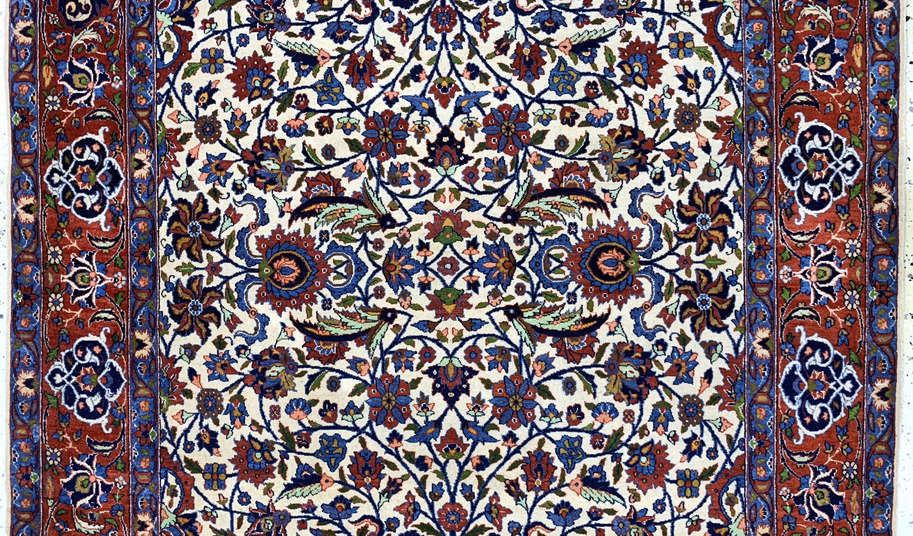 Detail b: Täbriz fein alt, Persien, Anfang 20.Jhd, Wolle auf Baumwolle, ca. 250 x 150 cm, EHZ: 2,(fachkundig gereinigt)