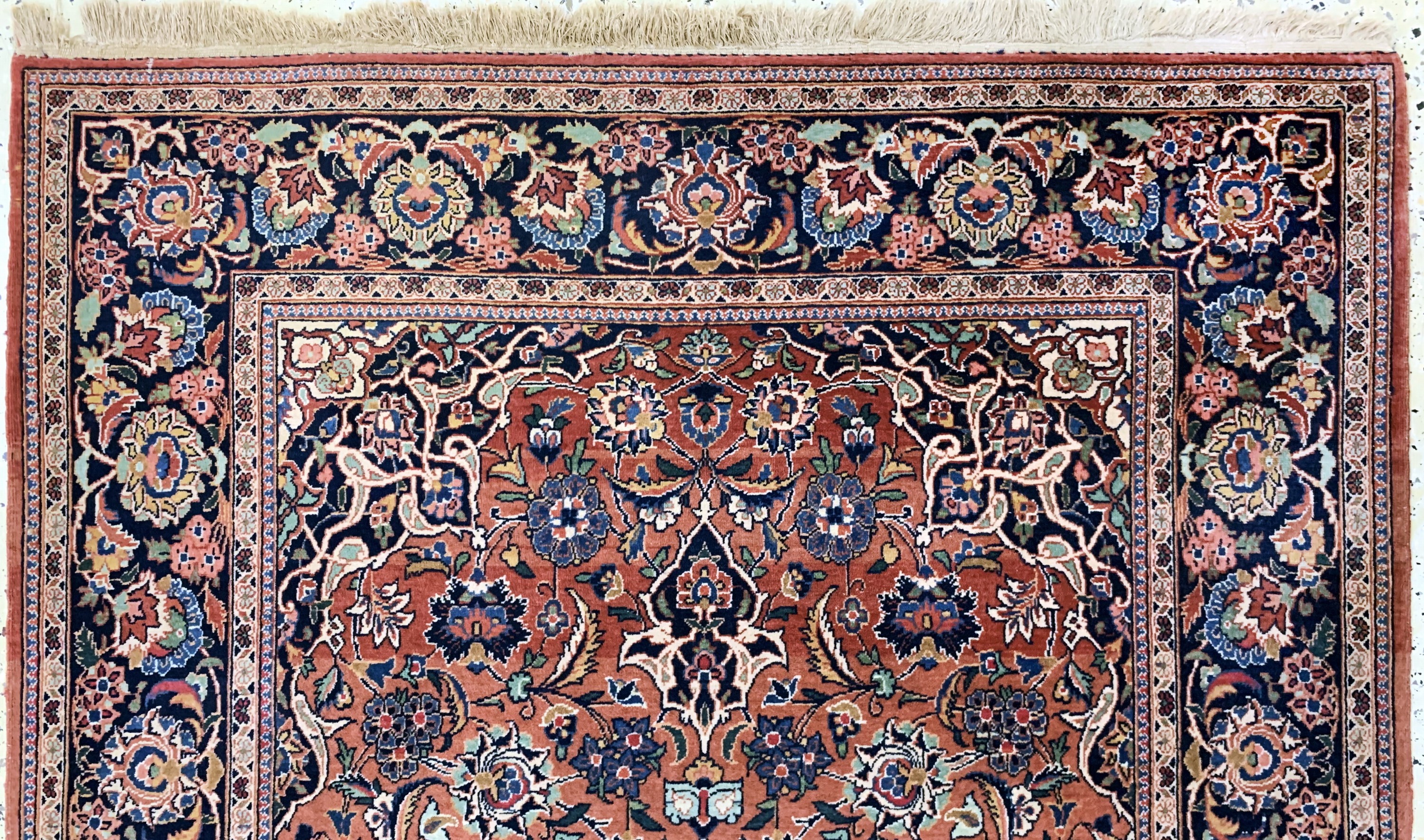 Detail a: Keschan Kork fein, Persien, Anfang 20.Jhd, Korkwolle auf Baumwolle, ca. 210 x 134 cm, EHZ: 2