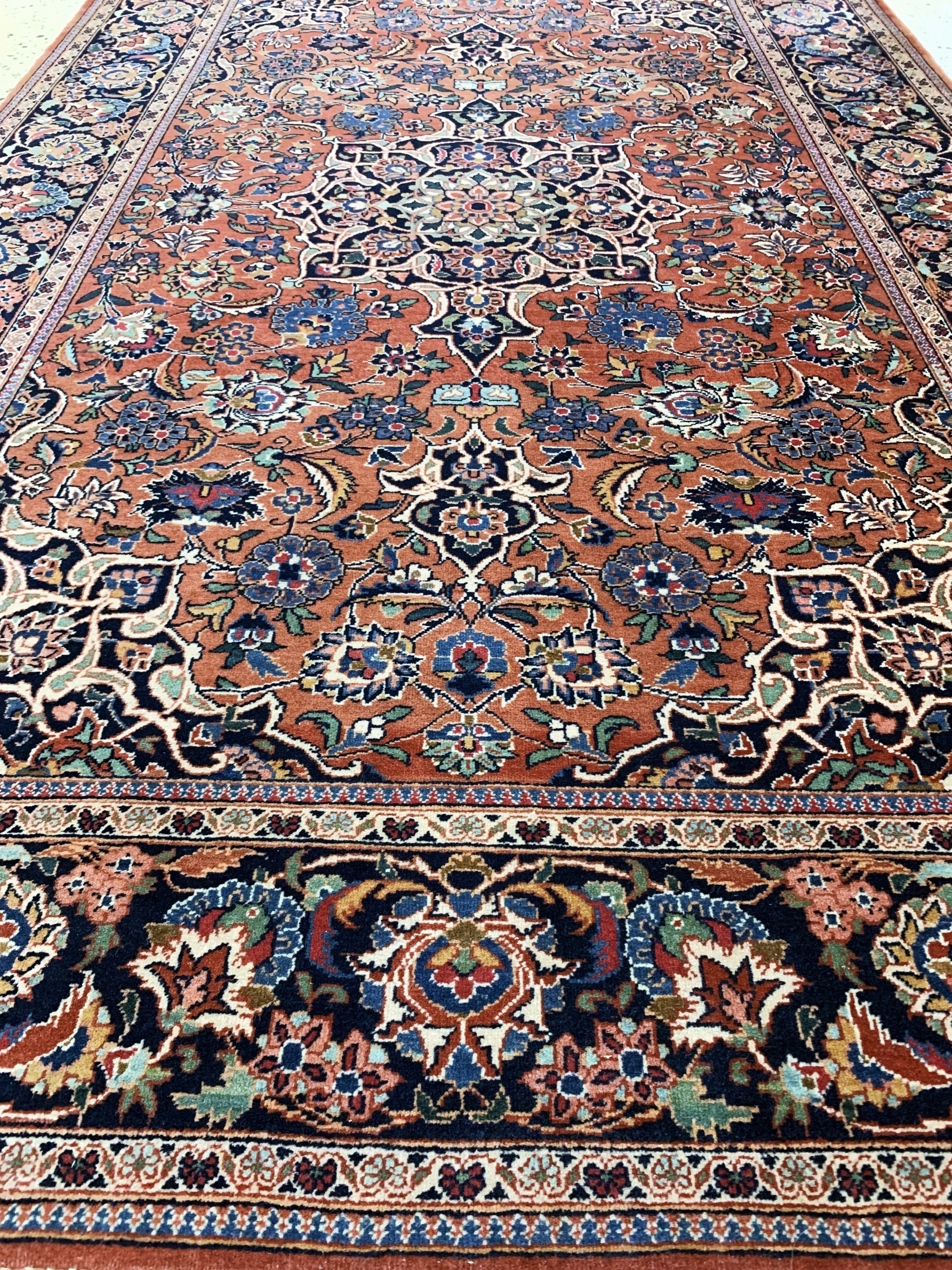Detail d: Keschan Kork fein, Persien, Anfang 20.Jhd, Korkwolle auf Baumwolle, ca. 210 x 134 cm, EHZ: 2