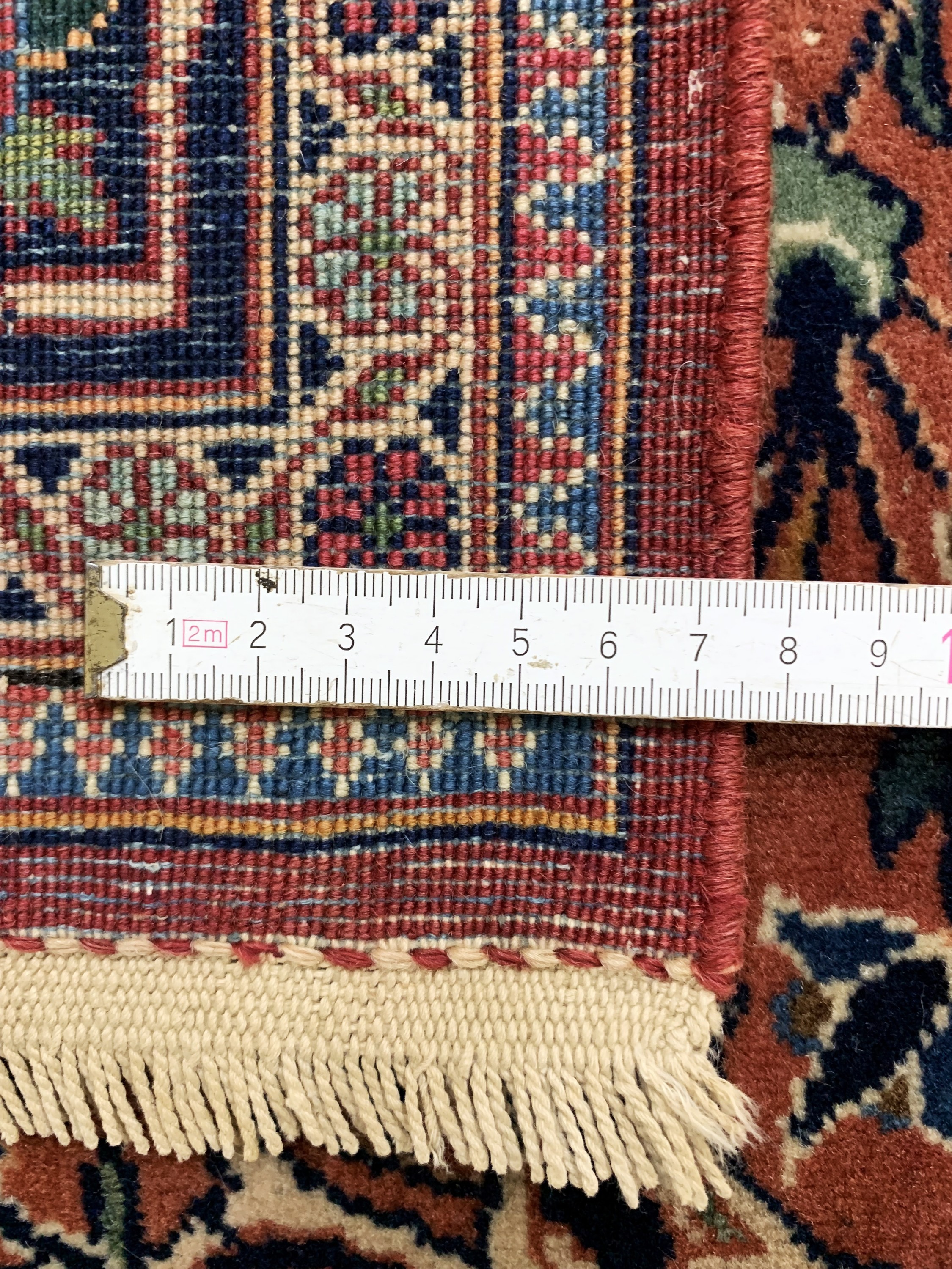 Detail e: Keschan Kork fein, Persien, Anfang 20.Jhd, Korkwolle auf Baumwolle, ca. 210 x 134 cm, EHZ: 2