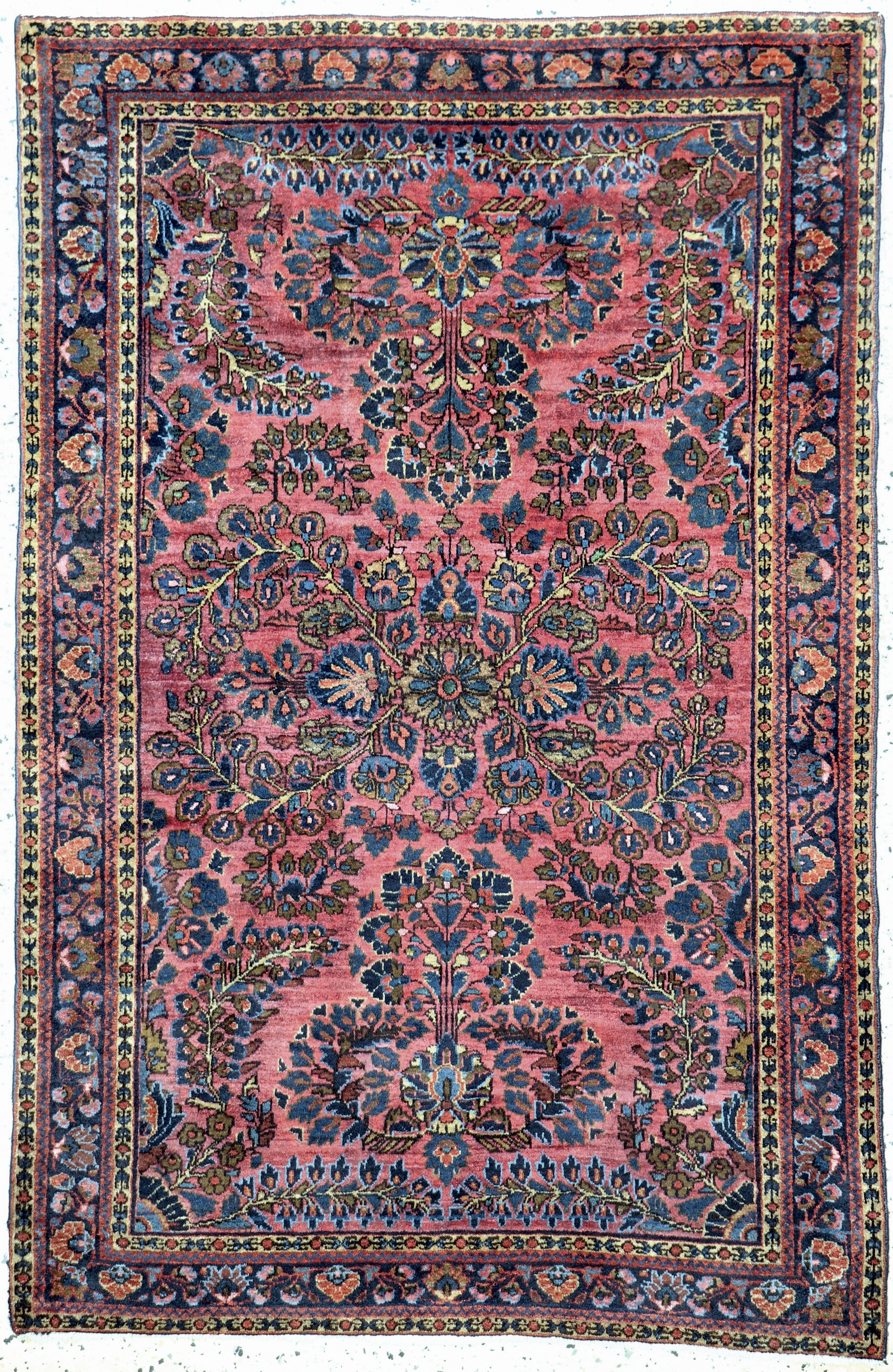 Us Re-Import Sarogh, Persien, um 1900, Wolle auf Baumwolle, ca. 152 x 102 cm, EHZ: 1-2, (fachkundig gereinigt)