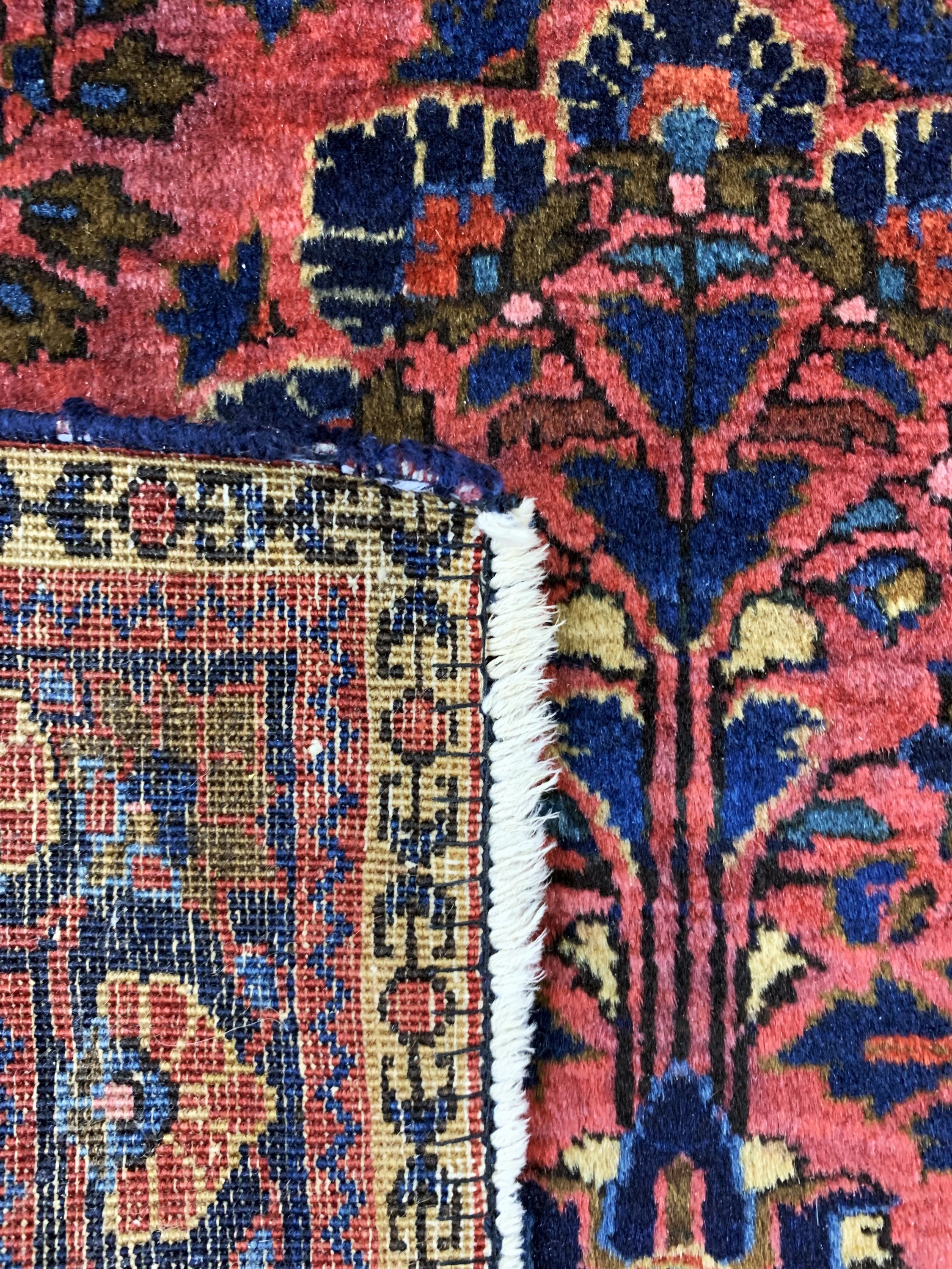 Detail e: Us Re-Import Sarogh, Persien, um 1900, Wolle auf Baumwolle, ca. 152 x 102 cm, EHZ: 1-2, (fachkundig gereinigt)