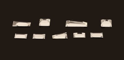 26961020a - Lot 9 lose Diamanten, Baguettes und Triangeln,zus. ca. 0.95 ct feines ...