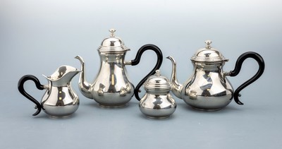 Image Kernstück, 925er Silber, Italien, best. aus: 1 Teekanne, H. ca. 18 cm, 1 ...