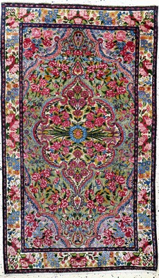 Image Kirman Lawar, Persia, early 20th century, woolon cotton, approx. 151 x 85 cm, condition: ...