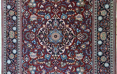 26961082d - Teheran Kork fein, Persien, Anfang 20.Jhd, Korkwolle auf Baumwolle, ca. 200 x 133 cm, ...