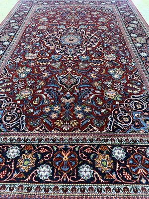 26961082e - Teheran Kork fein, Persien, Anfang 20.Jhd, Korkwolle auf Baumwolle, ca. 200 x 133 cm, ...
