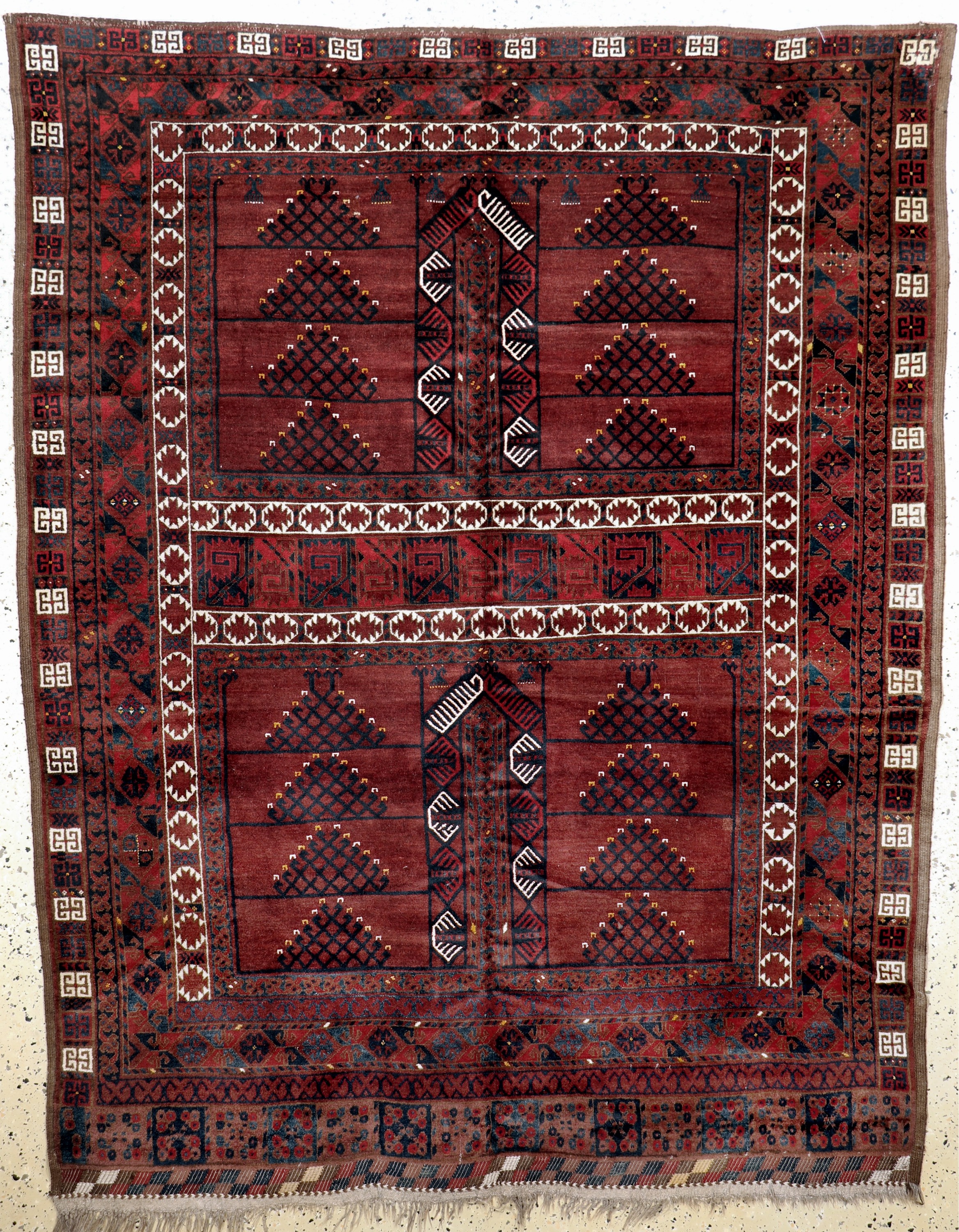 Ersari"Engsi", Afghanistan, Anfang 20.Jhd, Wolle auf Wolle, ca. 220 x 180 cm, EHZ: 2