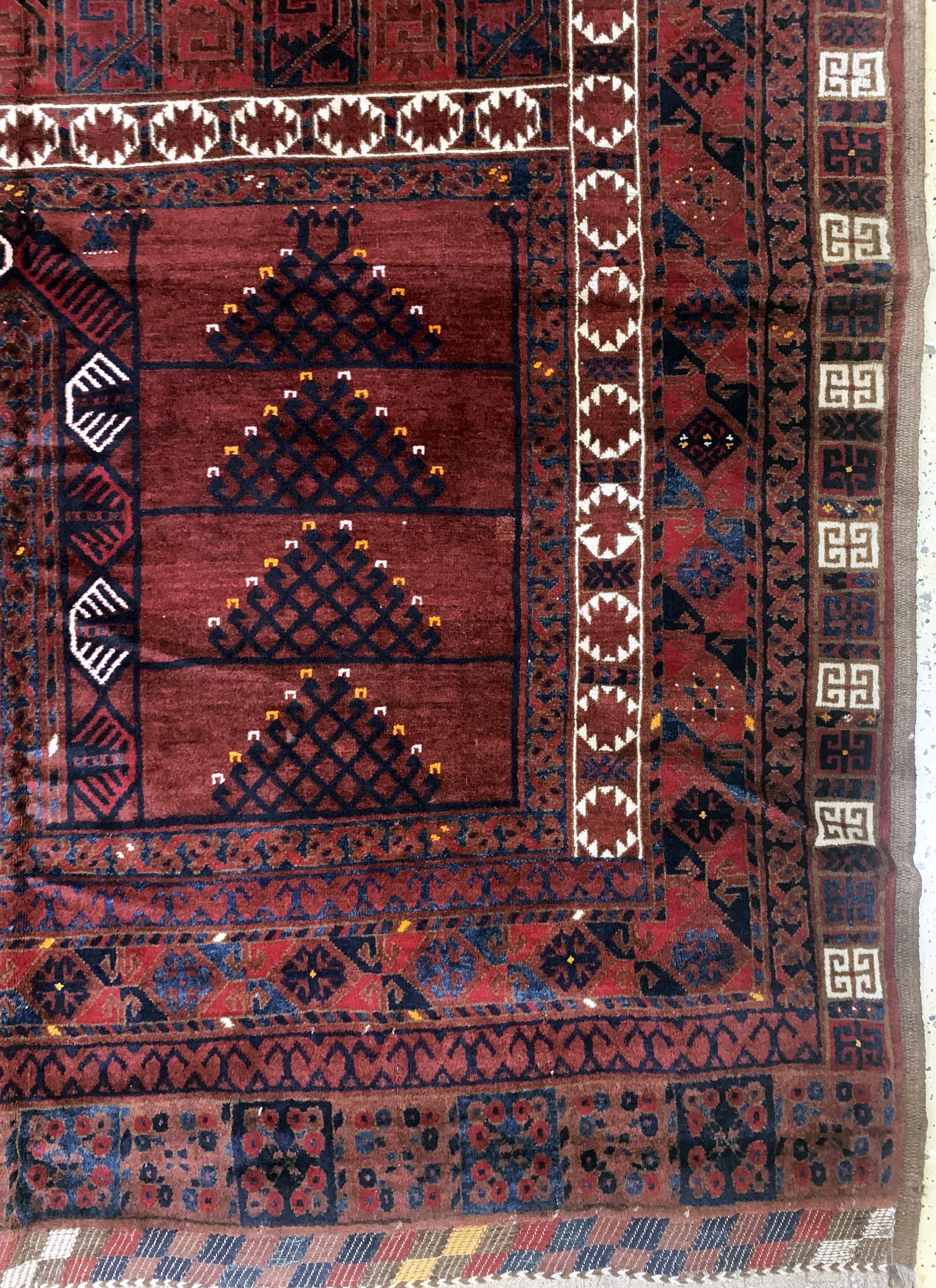 Detail a: Ersari"Engsi", Afghanistan, Anfang 20.Jhd, Wolle auf Wolle, ca. 220 x 180 cm, EHZ: 2