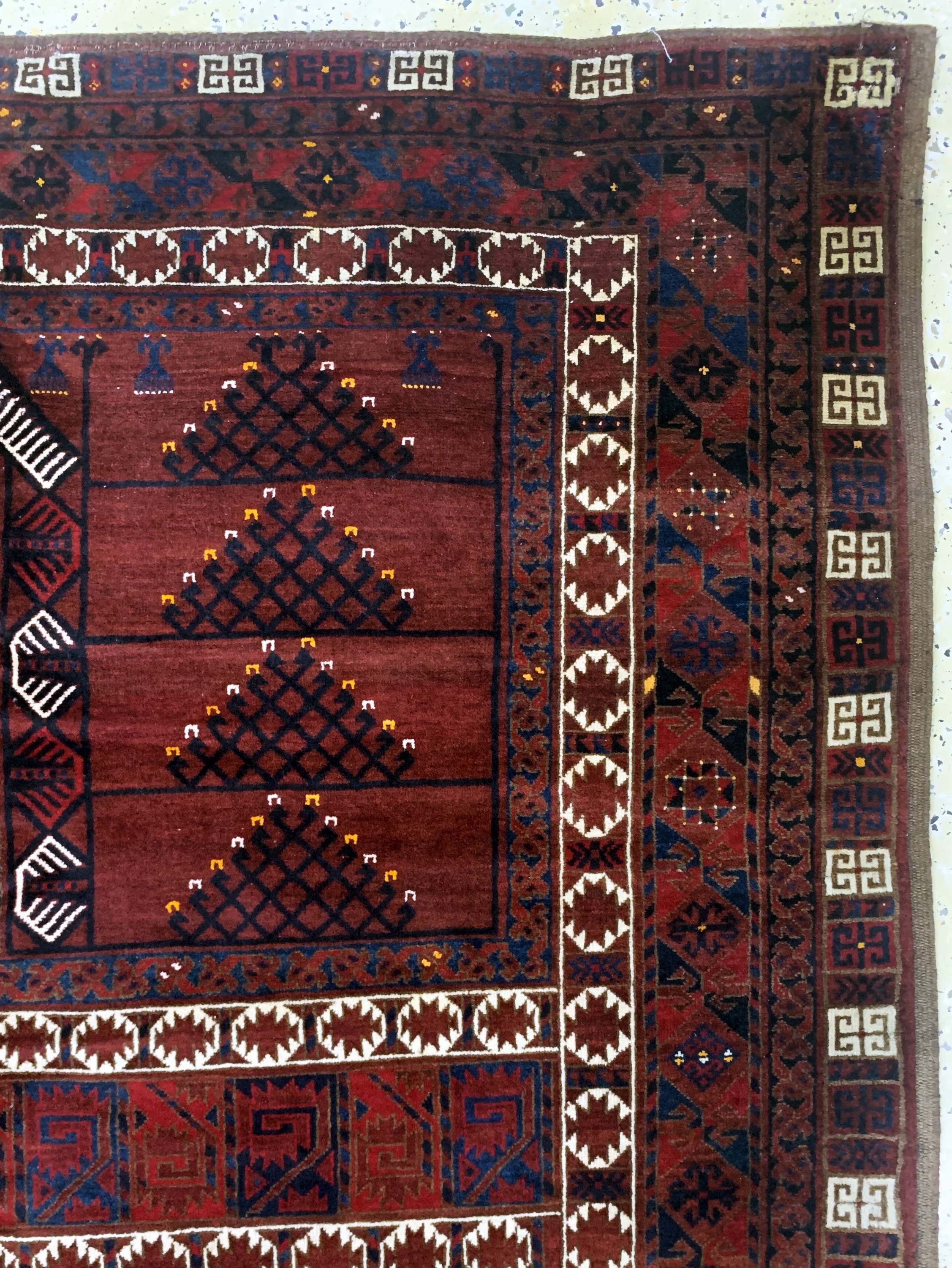 Detail d: Ersari"Engsi", Afghanistan, Anfang 20.Jhd, Wolle auf Wolle, ca. 220 x 180 cm, EHZ: 2