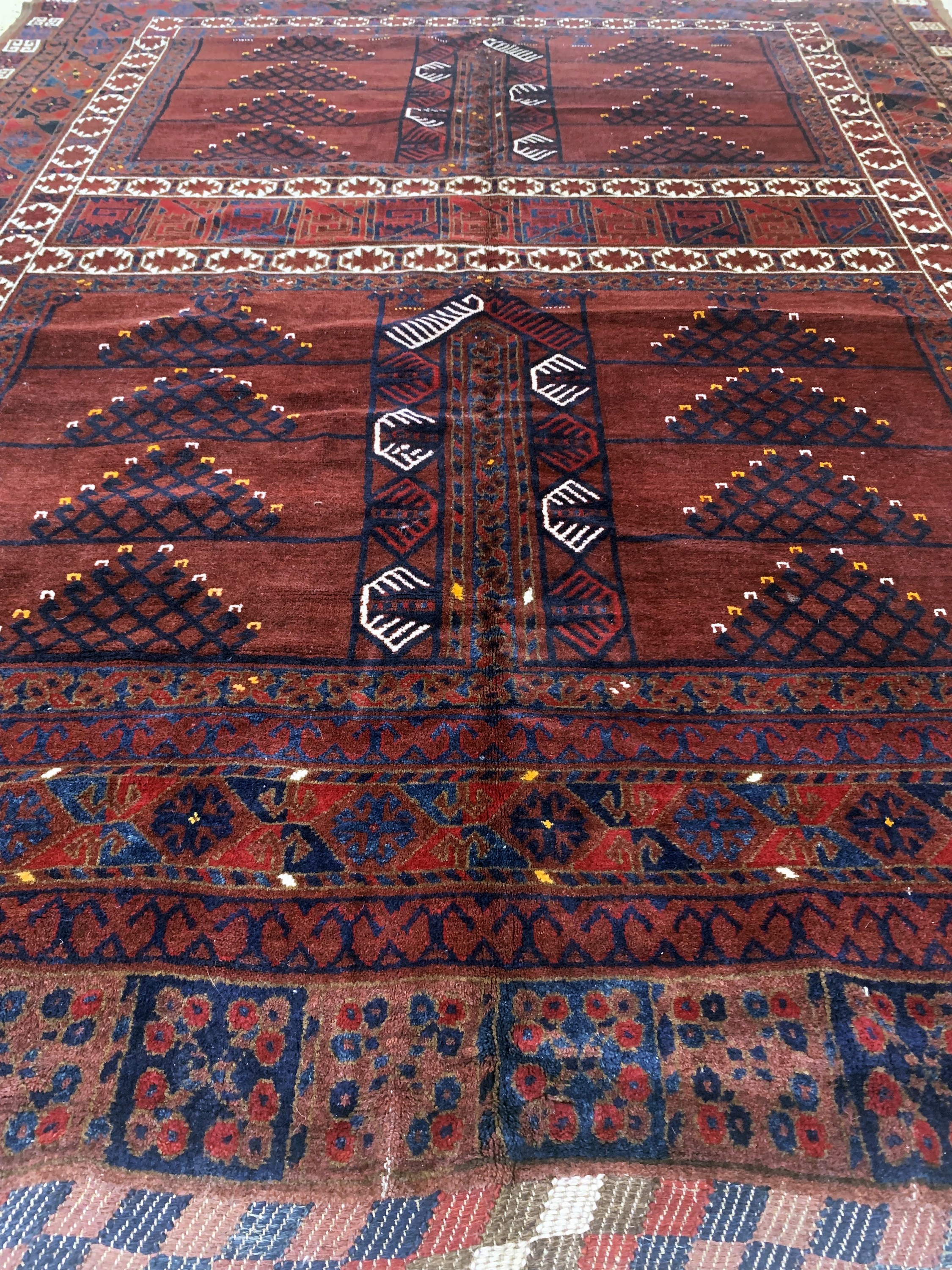 Detail e: Ersari"Engsi", Afghanistan, Anfang 20.Jhd, Wolle auf Wolle, ca. 220 x 180 cm, EHZ: 2
