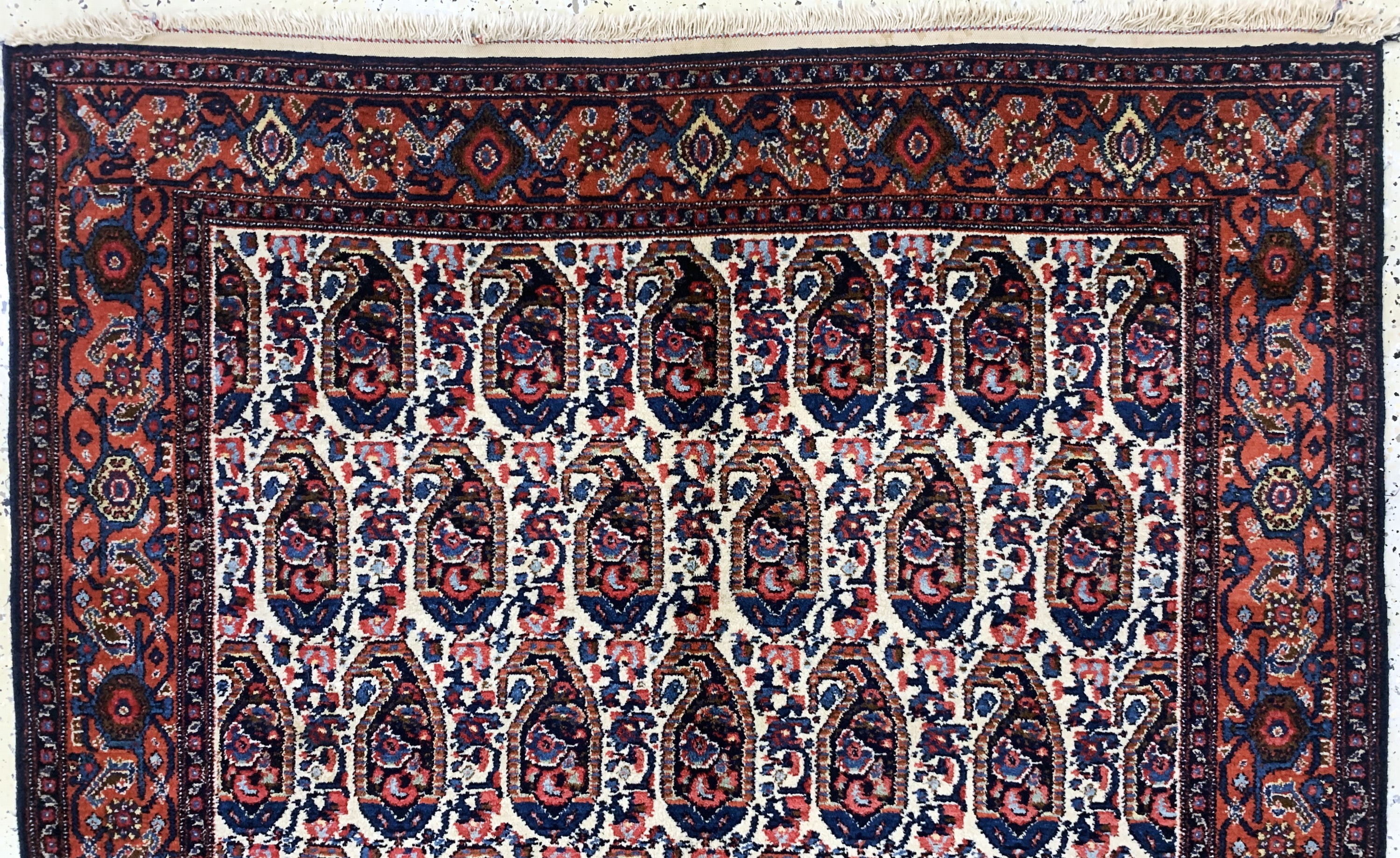 Detail a: Senneh alt, Persien, Anfang 20.Jhd, Wolle auf Baumwolle, ca. 210 x 145 cm, EHZ: 2