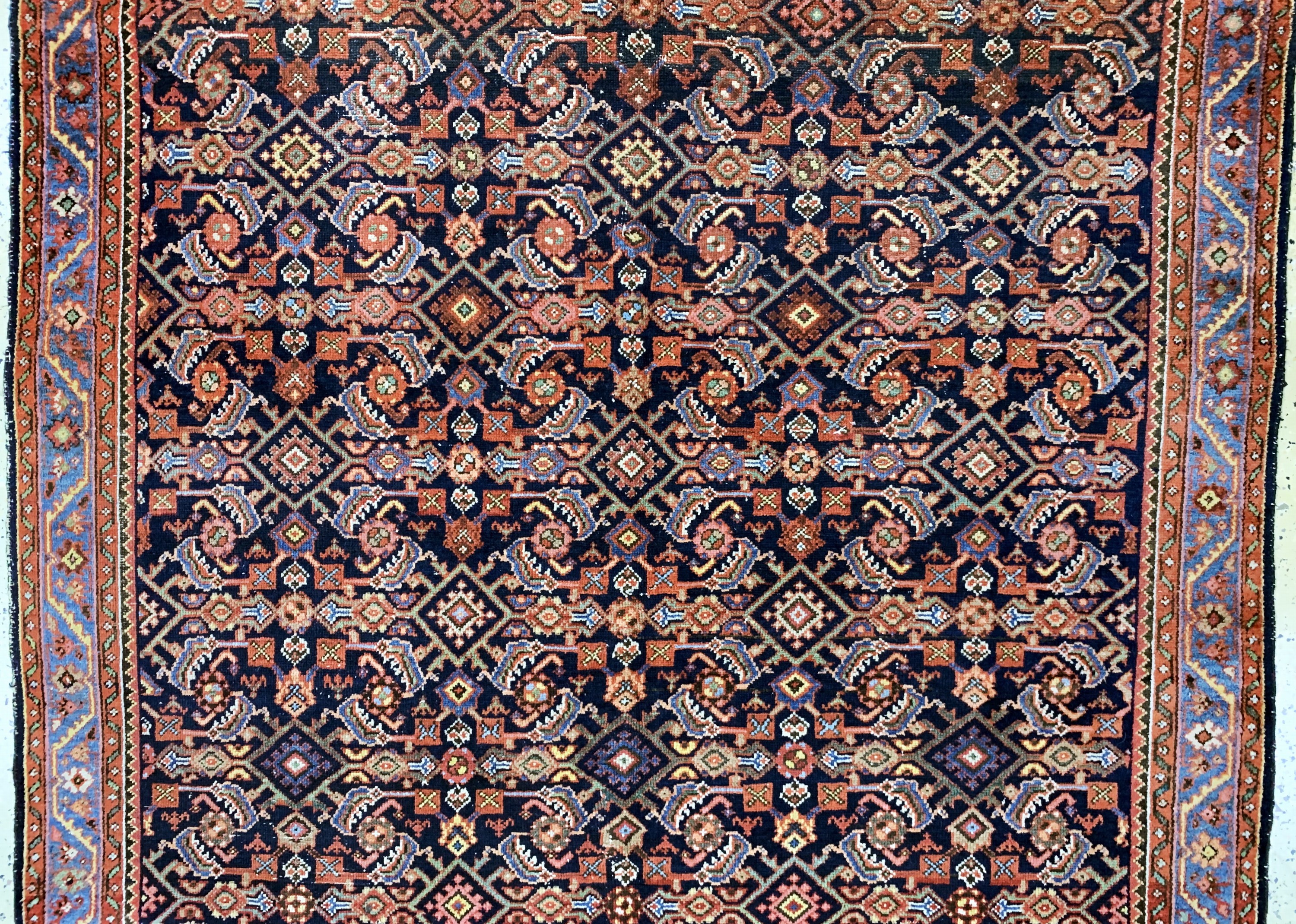 Detail c: Hamadan alt, Persien, Anfang 20.Jhd, Wolle auf Baumwolle, ca. 350 x 170 cm, EHZ: 2-3