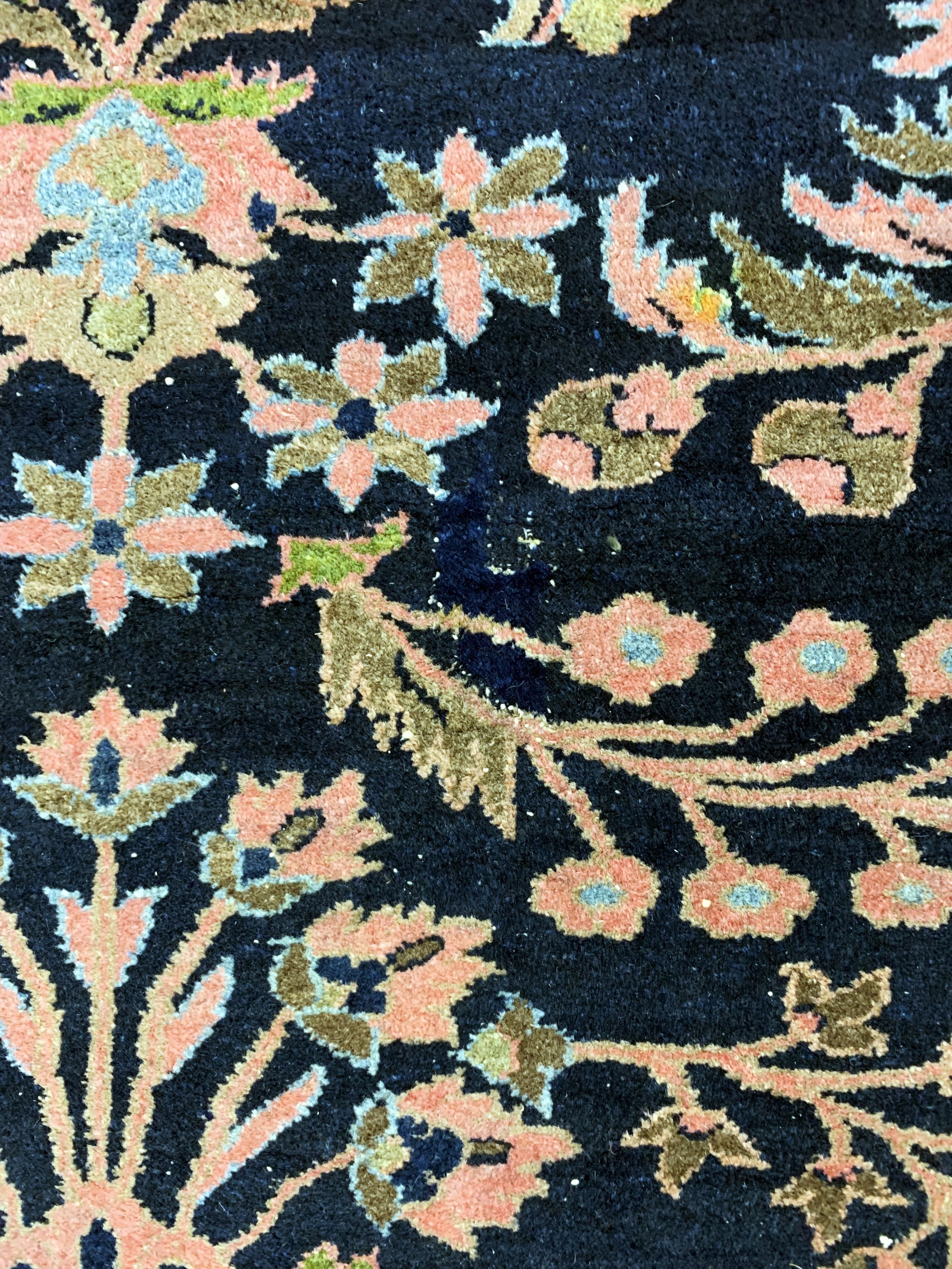 Detail d: Bidjar antik, Persien, um 1900, Wolle auf Baumwolle, ca. 214 x 152 cm, EHZ: 2-3, (restauriert)