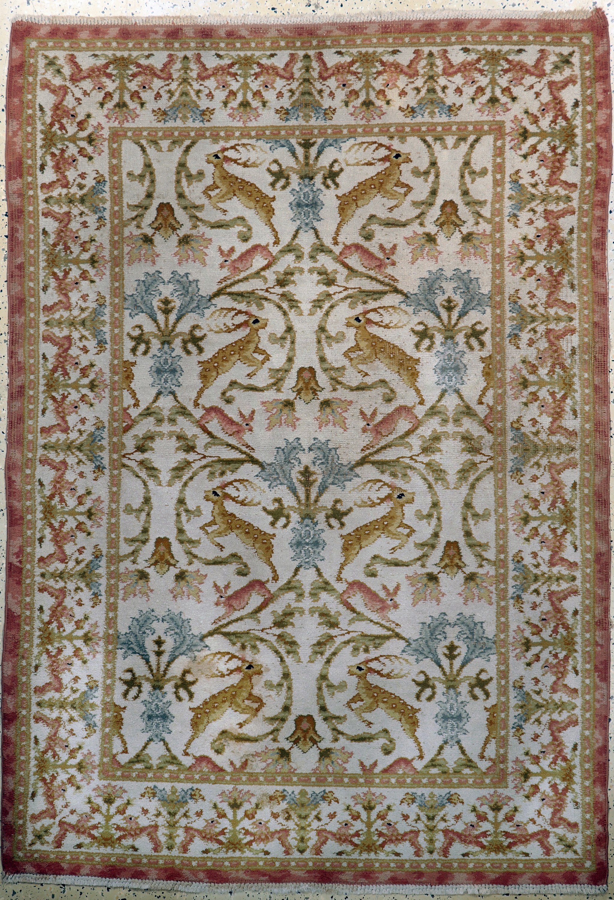 Uschak alt, Türkei, Anfang 20.Jhd, Wolle auf Baumwolle, ca. 200 x 140 cm, EHZ: 2