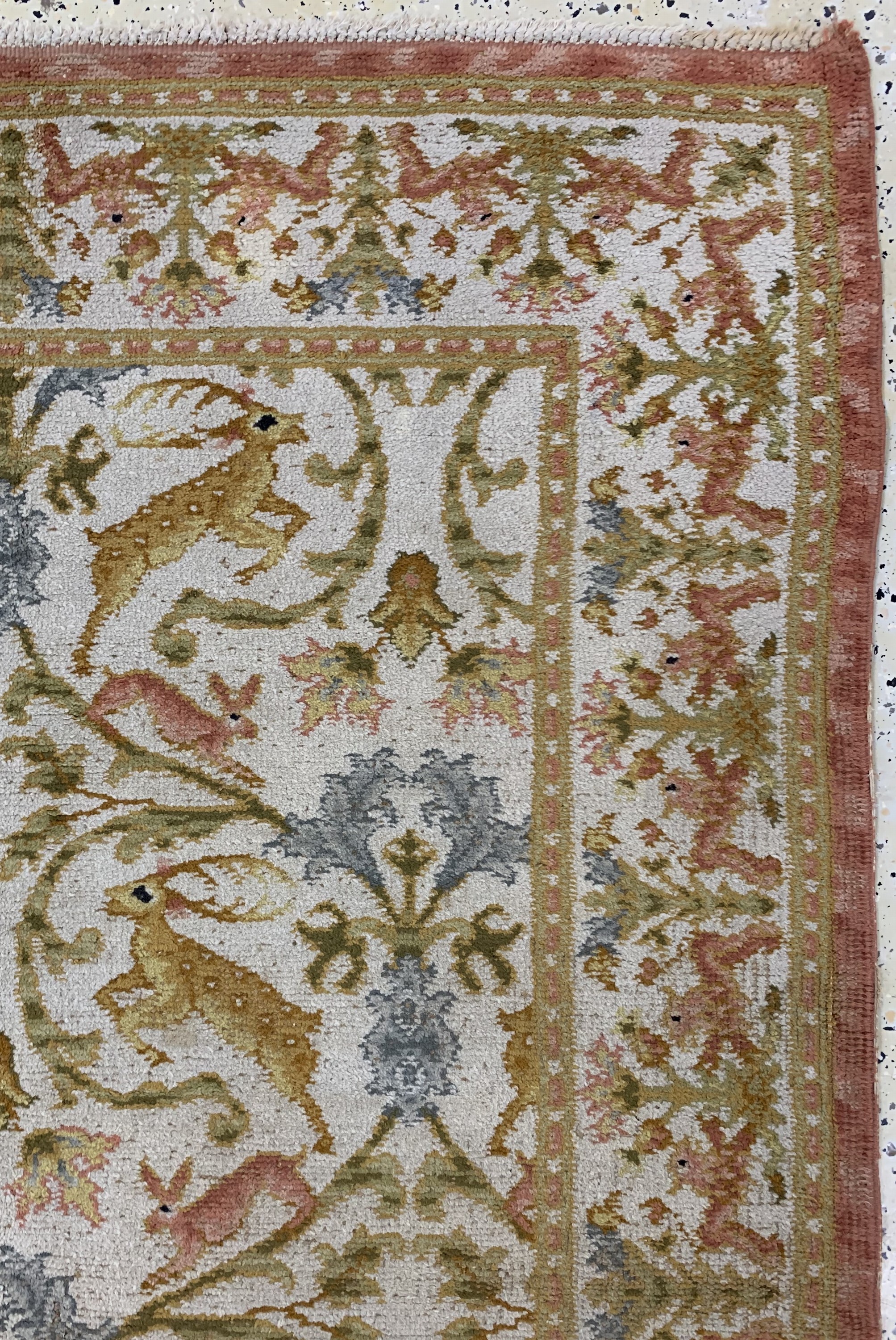 Detail d: Uschak alt, Türkei, Anfang 20.Jhd, Wolle auf Baumwolle, ca. 200 x 140 cm, EHZ: 2