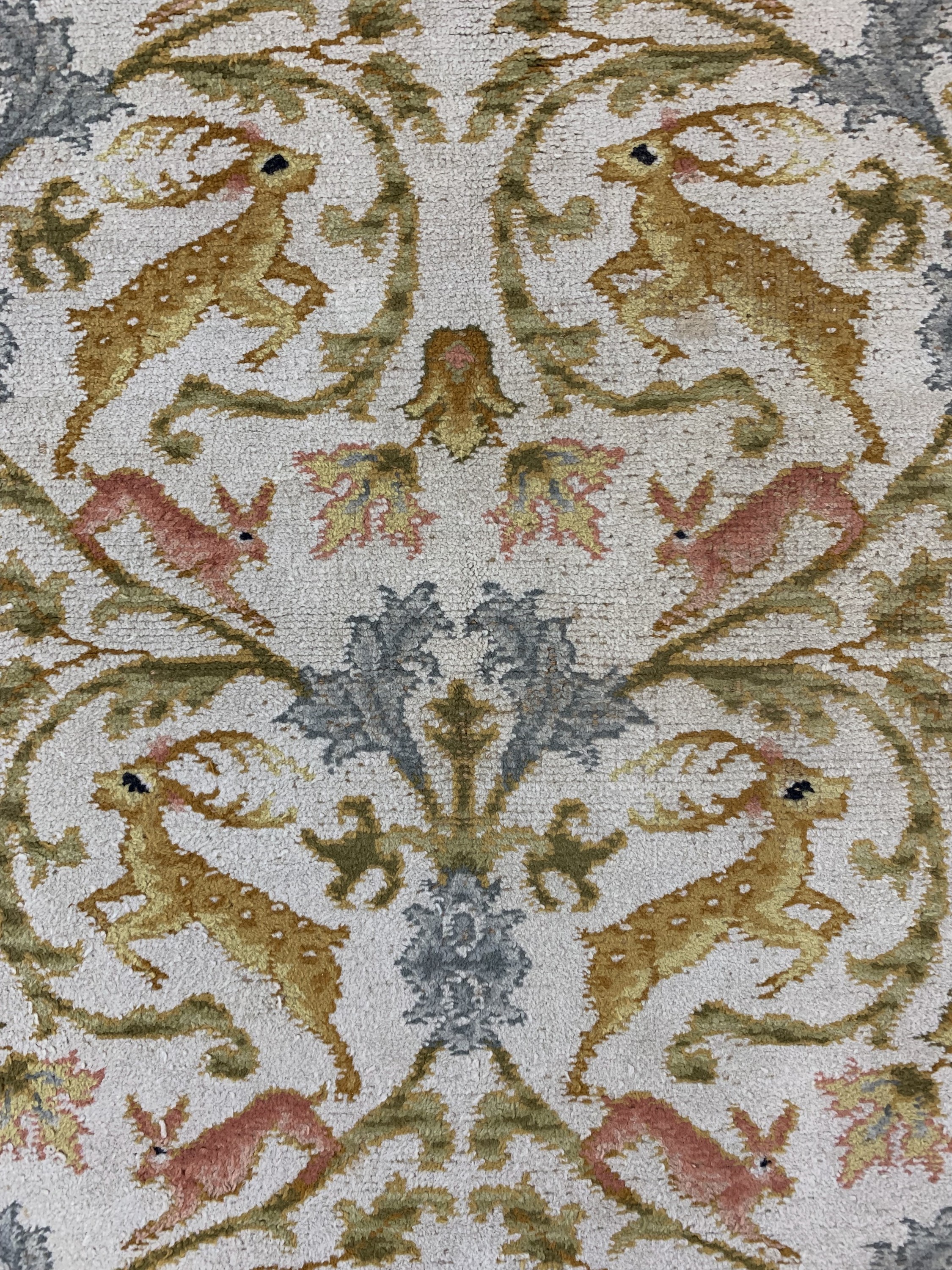 Detail e: Uschak alt, Türkei, Anfang 20.Jhd, Wolle auf Baumwolle, ca. 200 x 140 cm, EHZ: 2