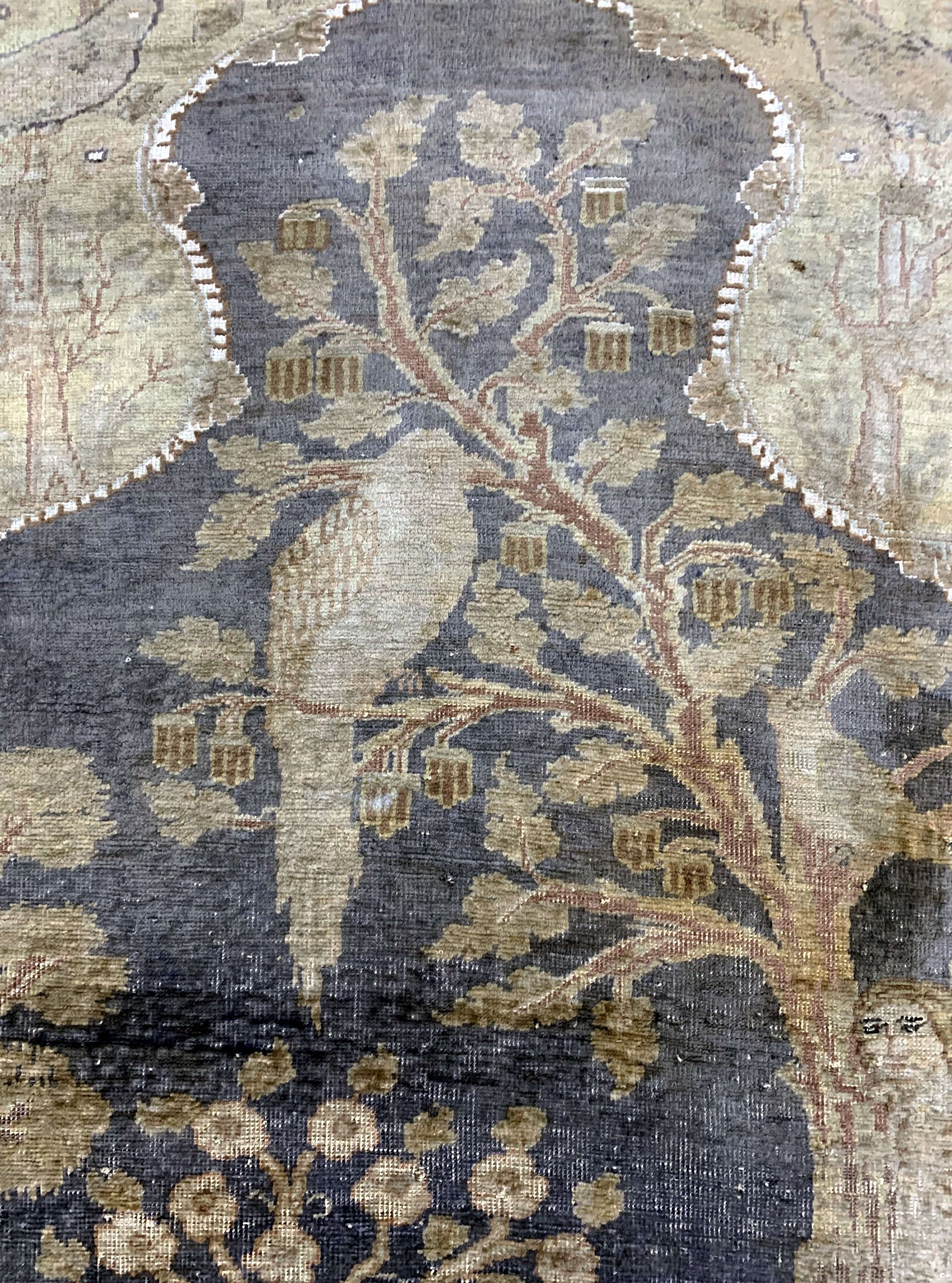 Detail b: Kayseri Flosch antik, Türkei, um 1900, merzerisierte Baumwolle, ca. 165 x 122 cm, EHZ: 2-3