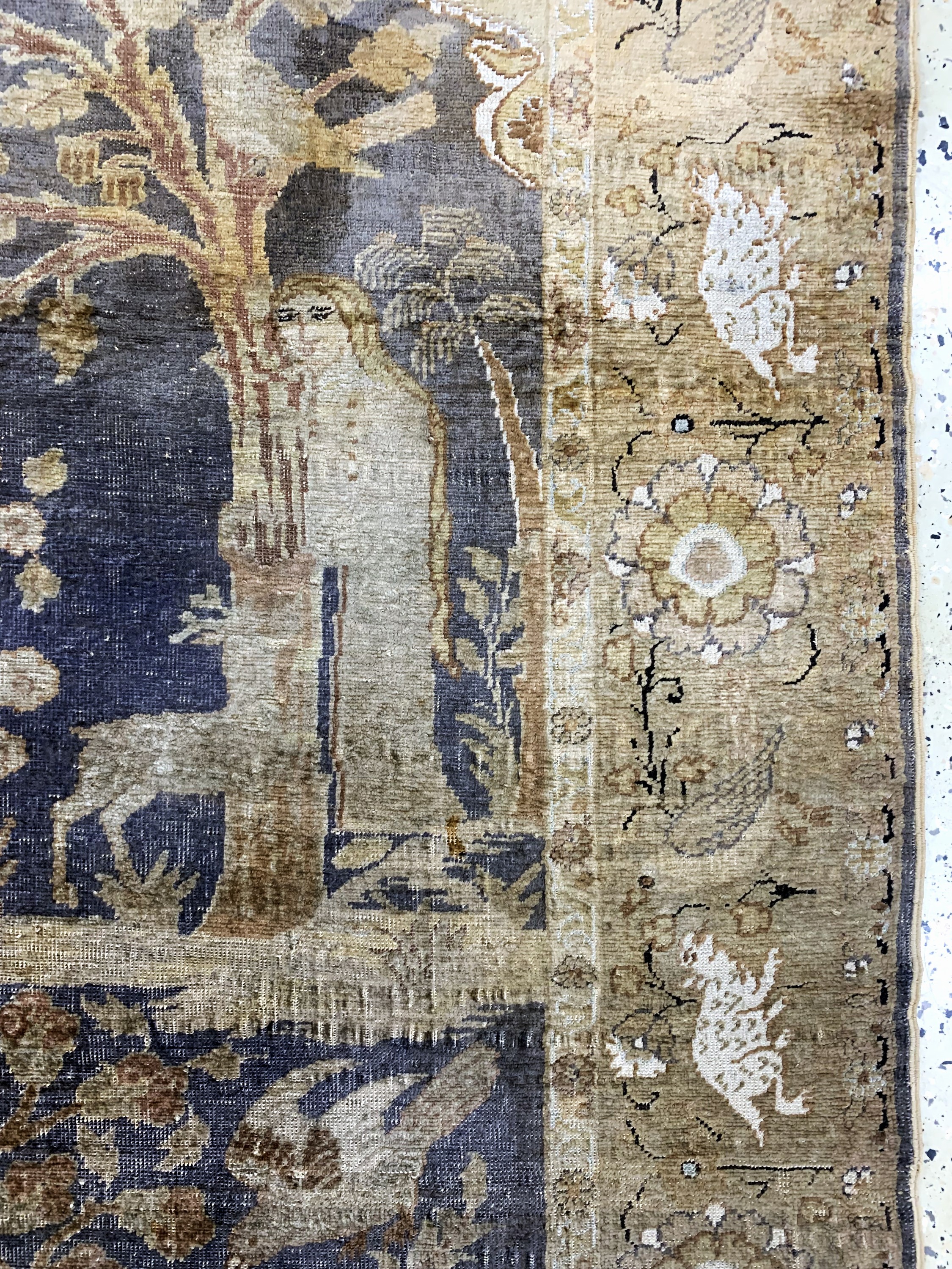 Detail c: Kayseri Flosch antik, Türkei, um 1900, merzerisierte Baumwolle, ca. 165 x 122 cm, EHZ: 2-3