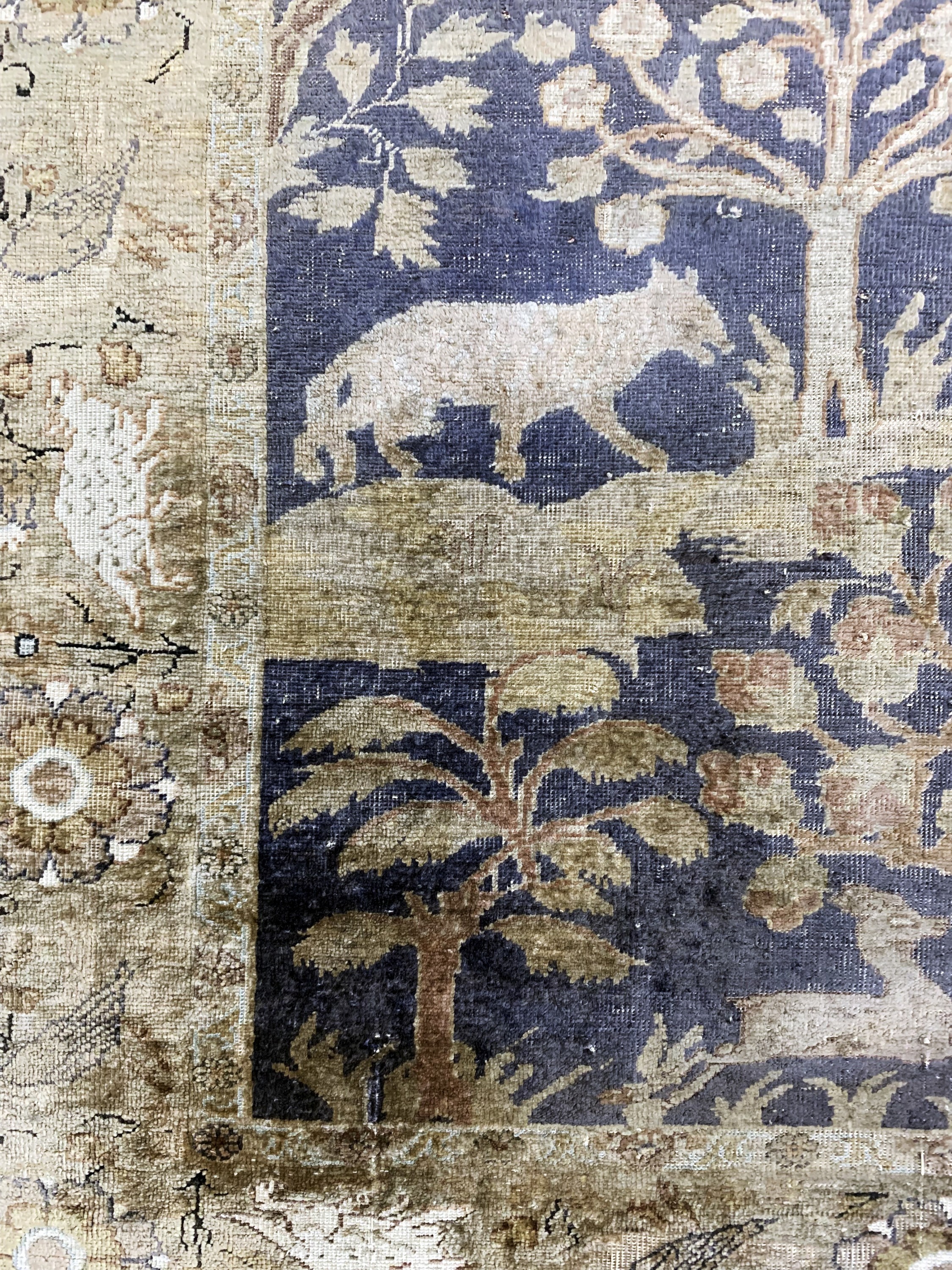 Detail e: Kayseri Flosch antik, Türkei, um 1900, merzerisierte Baumwolle, ca. 165 x 122 cm, EHZ: 2-3