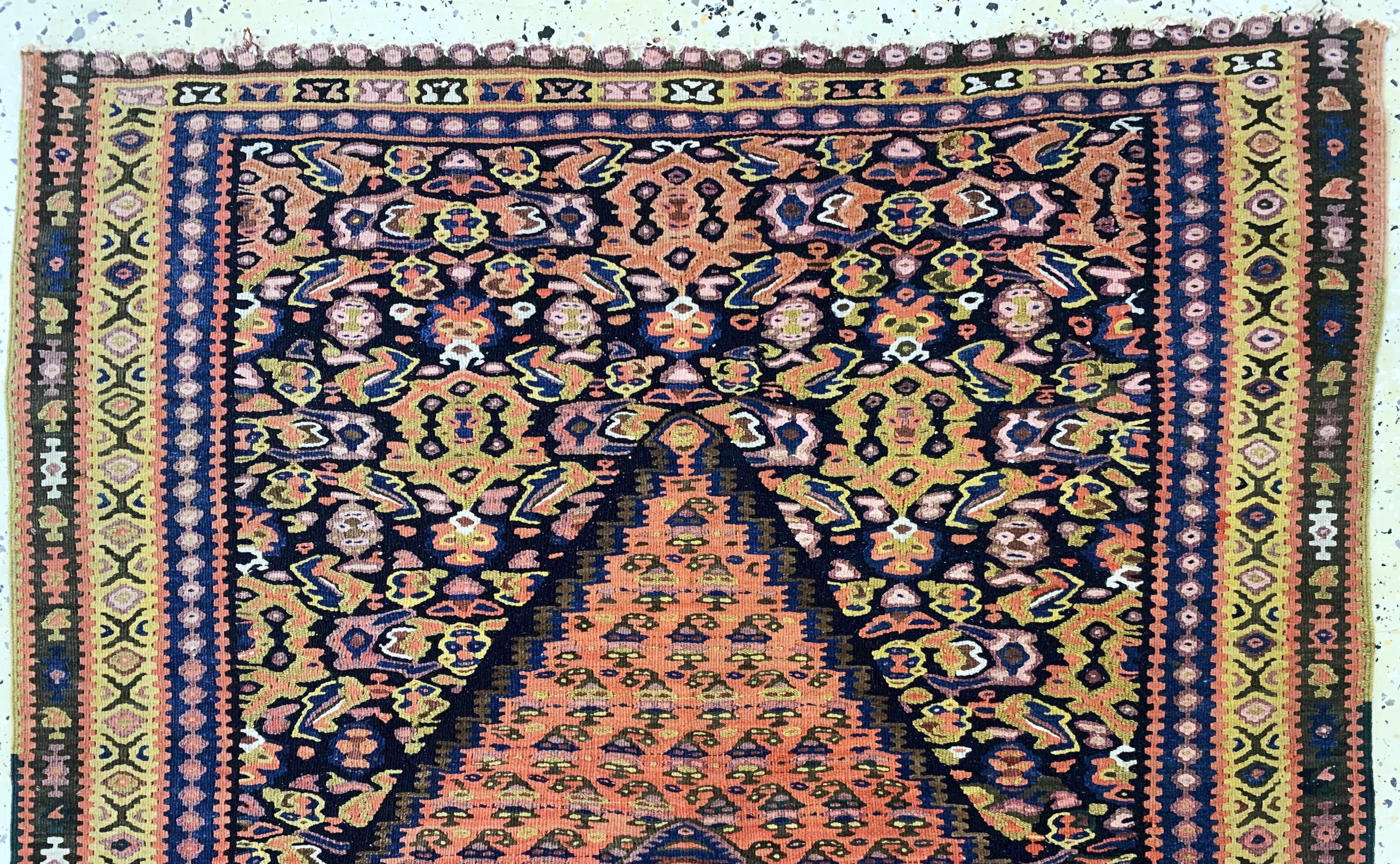 Detail a: Senneh Kelim, Persien, Mitte 20.Jhd, Wolle auf Baumwolle, ca. 160 x 111 cm, EHZ: 2