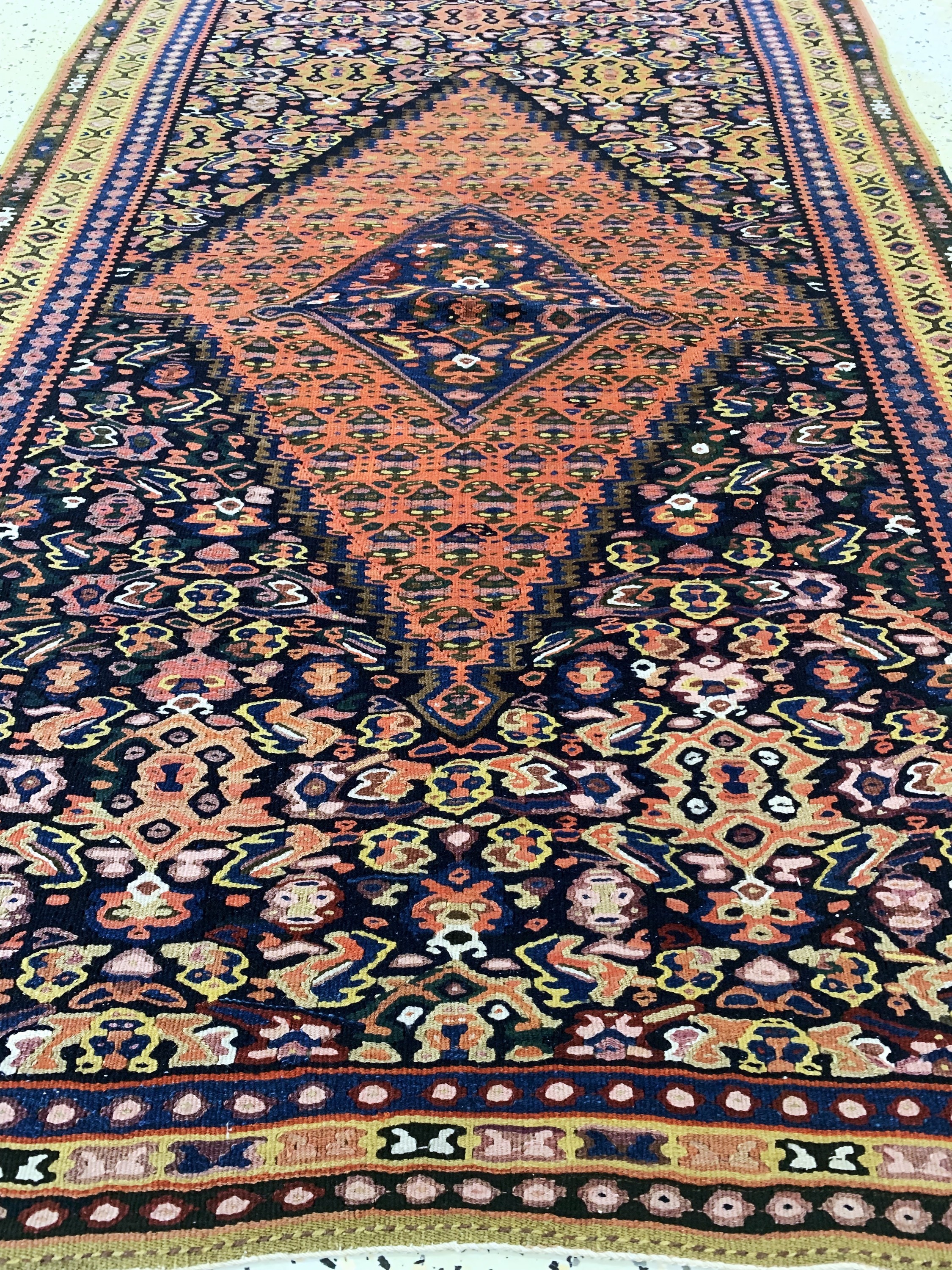 Detail d: Senneh Kelim, Persien, Mitte 20.Jhd, Wolle auf Baumwolle, ca. 160 x 111 cm, EHZ: 2