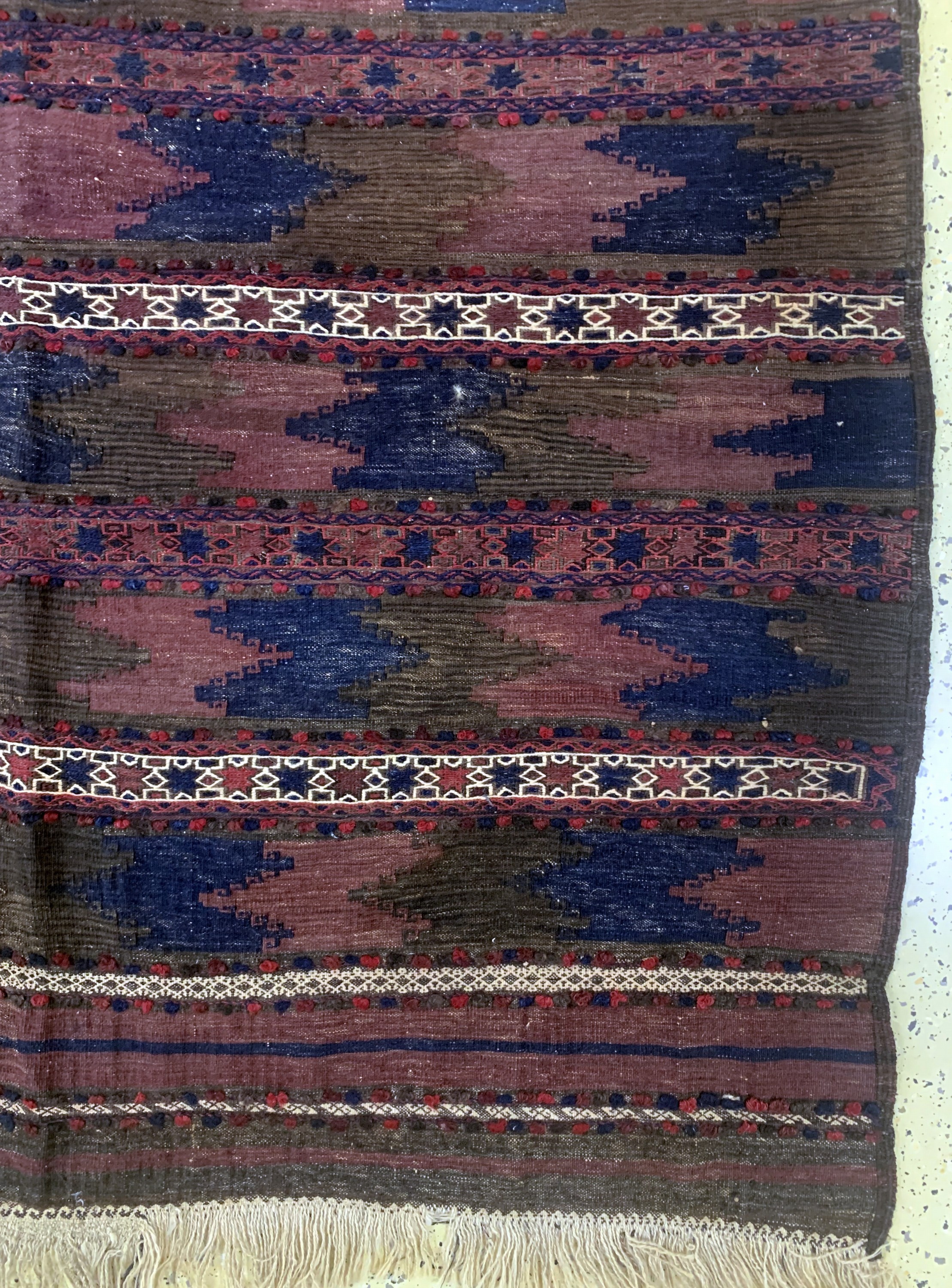 Detail a: Belutsch Sumakh antik, Persien, um 1900, Wolle auf Wolle, ca. 280 x 175 cm, EHZ: 2-3(2 Bahnig)