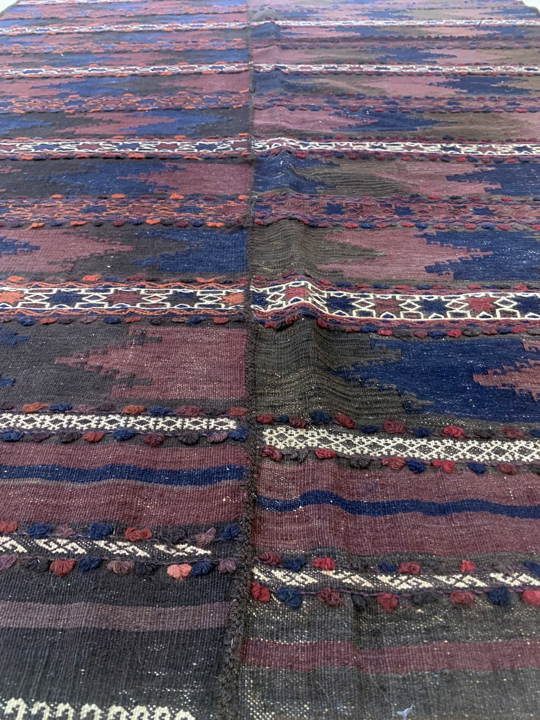 Detail g: Belutsch Sumakh antik, Persien, um 1900, Wolle auf Wolle, ca. 280 x 175 cm, EHZ: 2-3(2 Bahnig)