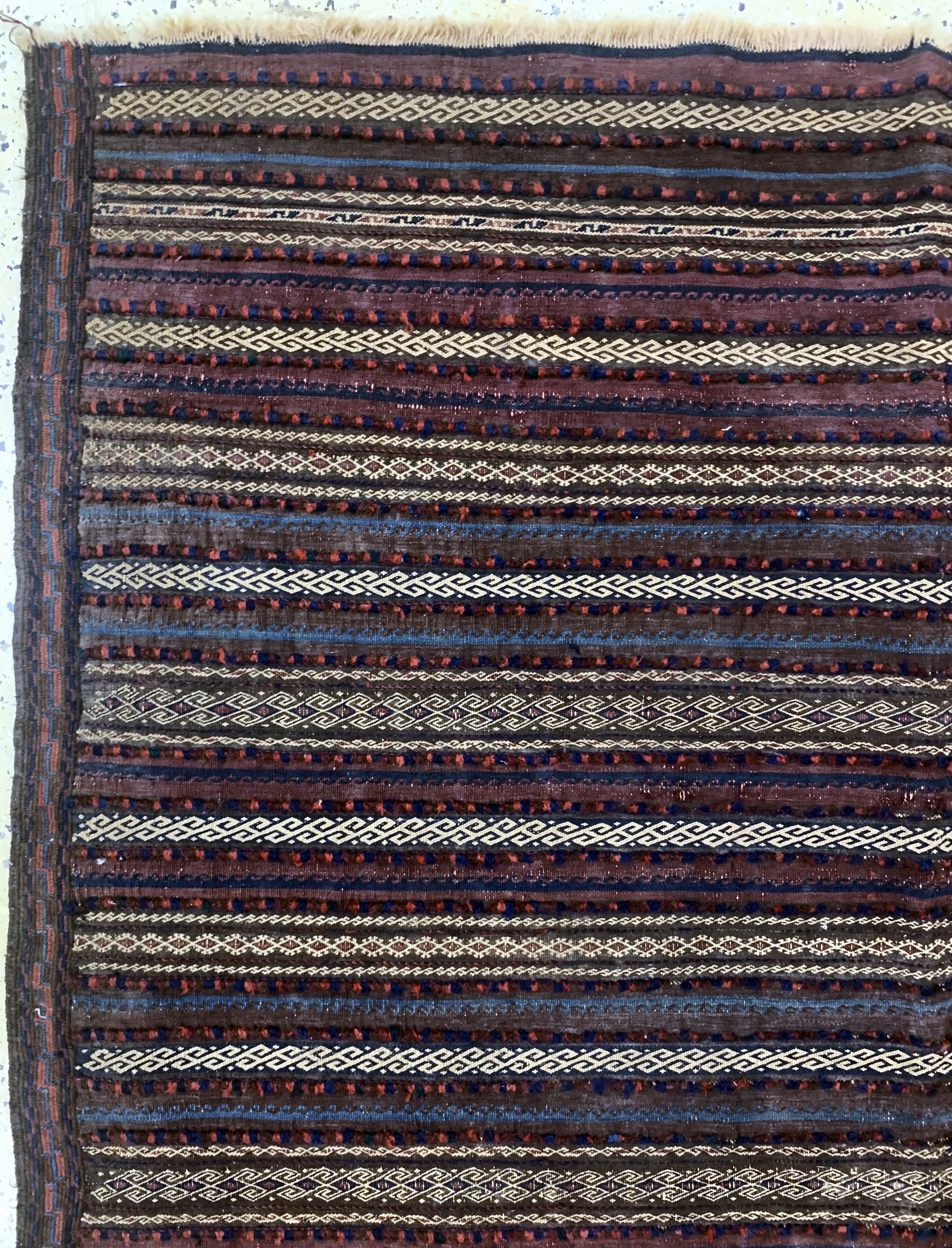 Detail e: Belutsch Sumakh antik, Persien, um 1900, Wolle auf Wolle, ca. 295 x 165 cm, EHZ: 2(2 Bahnig)