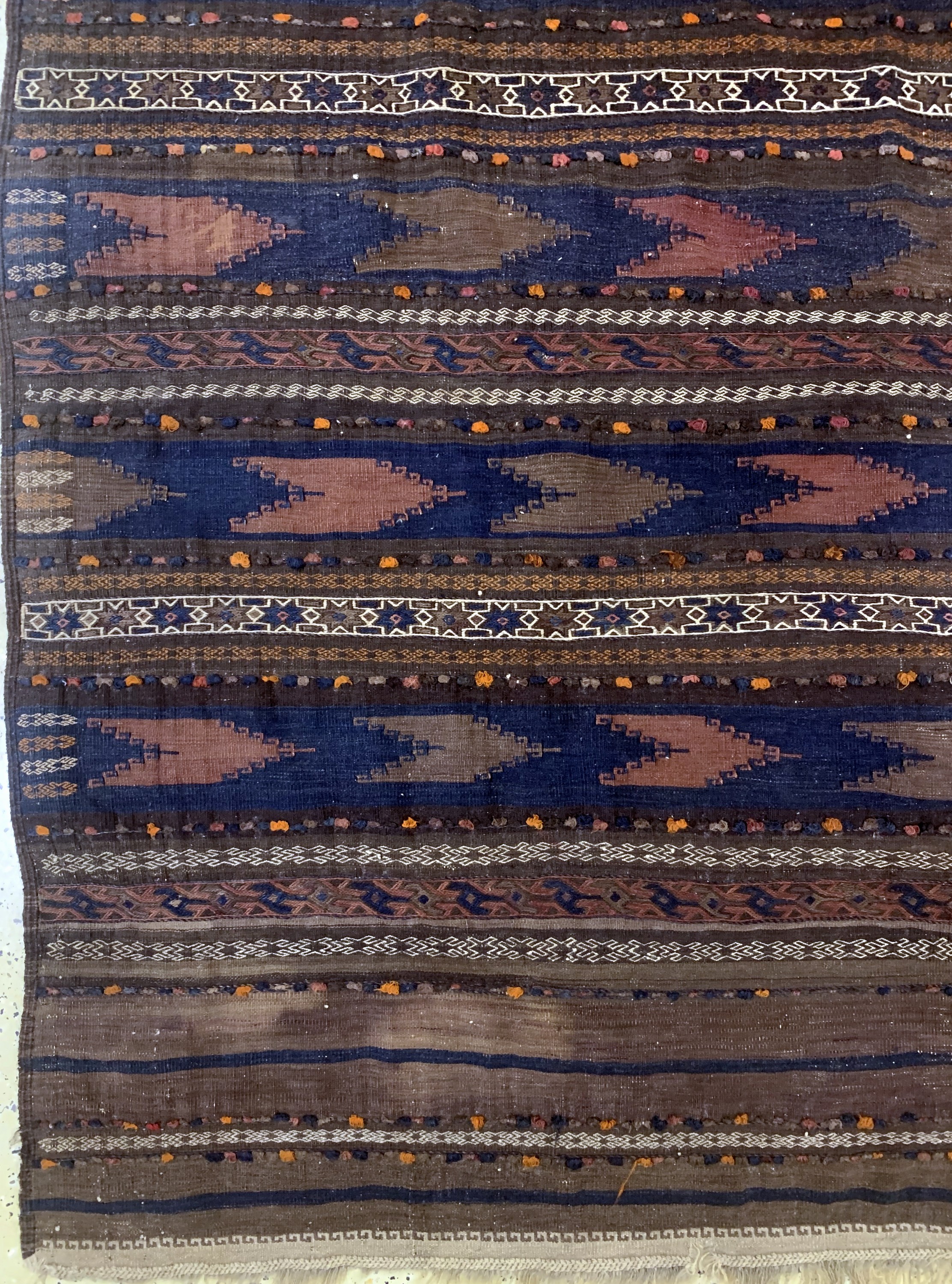 Detail b: Belutsch Sumakh antik, Persien, um 1900, Wolle auf Wolle, ca. 300 x 200 cm, EHZ: 2(2 Bahnig)