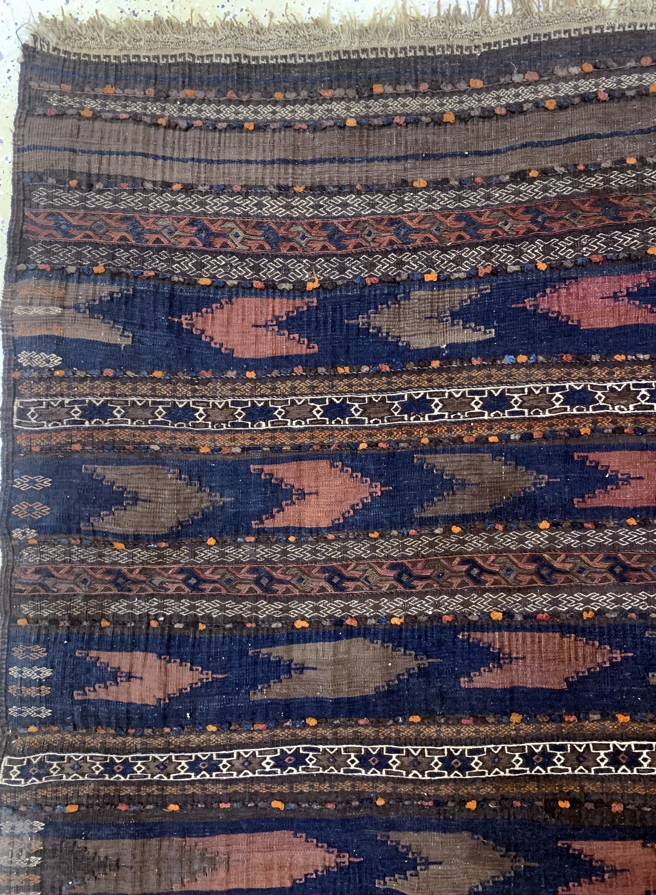 Detail e: Belutsch Sumakh antik, Persien, um 1900, Wolle auf Wolle, ca. 300 x 200 cm, EHZ: 2(2 Bahnig)