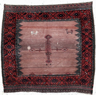 Image Belutsch"Sofreh"antik, Persien, um 1900, Wolle auf Wolle, ca. 120 x 125 cm, ...