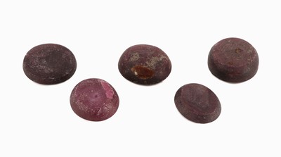 26961485a - Lot 5 lose Rubine, zus. ca. 108.24 ct, Sternrubine in versch. Größen und ...