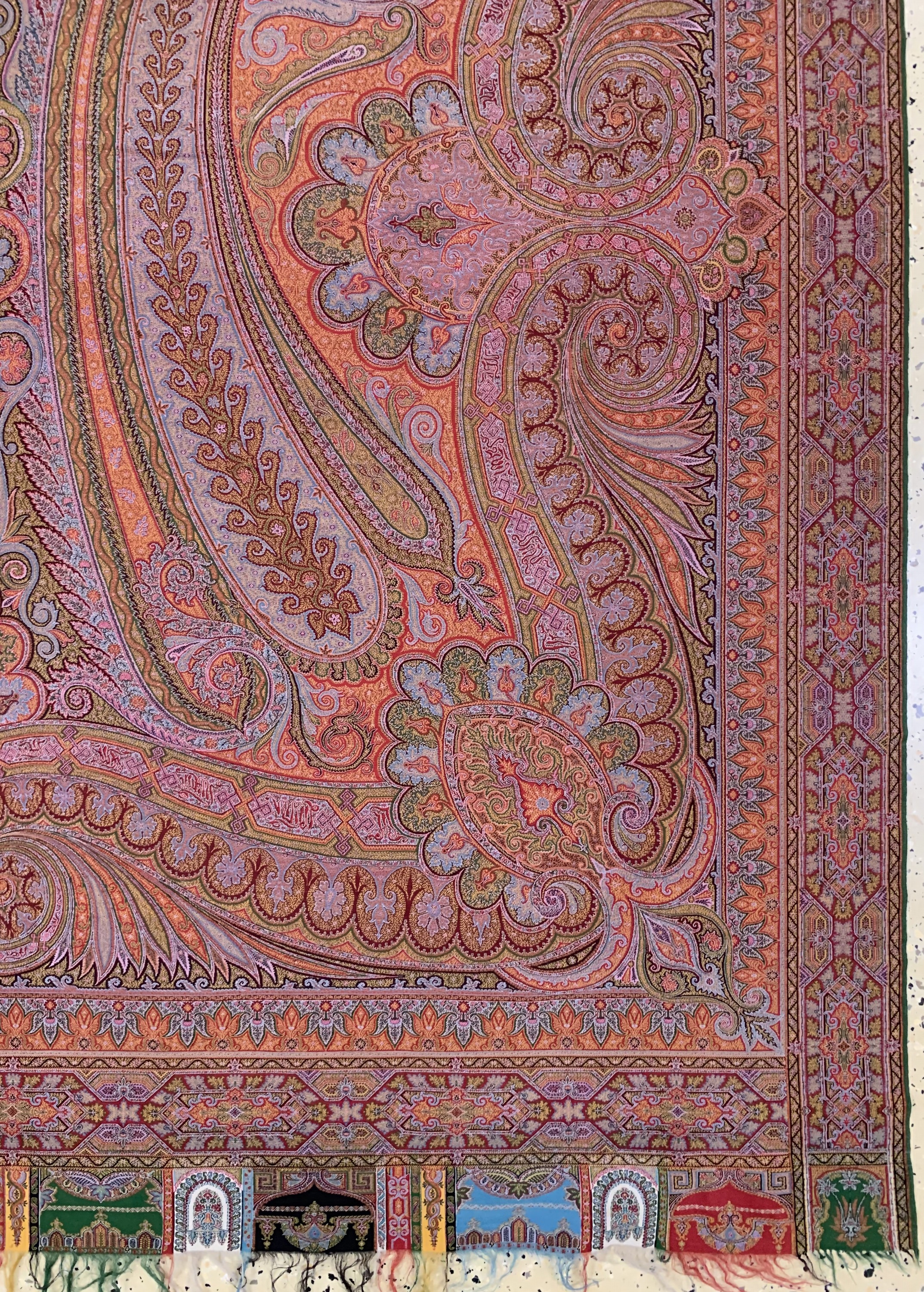 Detail a: Wandbehang , signiert, Indien, , Baumwoll-Stickerei, ca. 355 x 165 cm, EHZ: 2