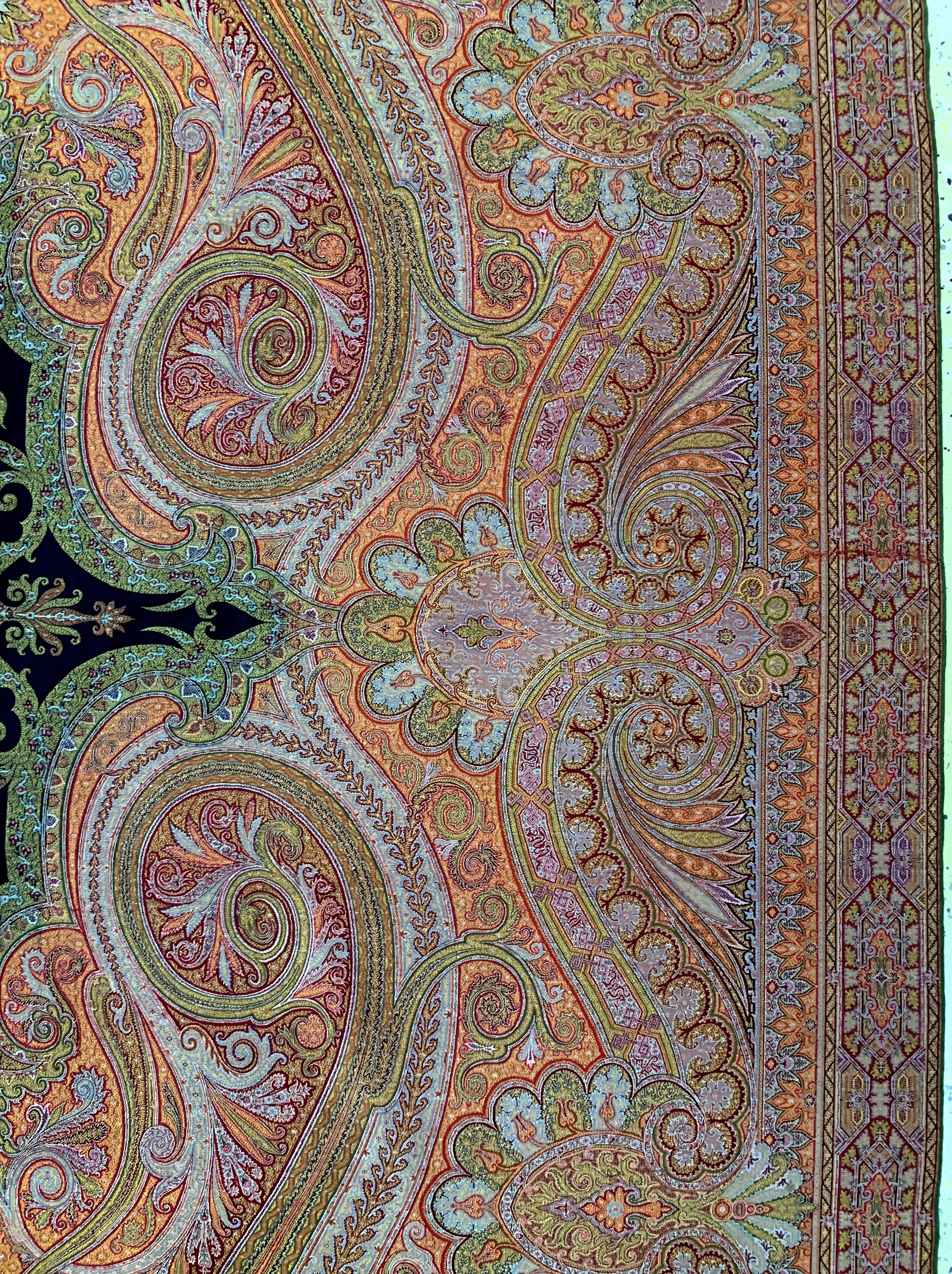 Detail c: Wandbehang , signiert, Indien, , Baumwoll-Stickerei, ca. 355 x 165 cm, EHZ: 2
