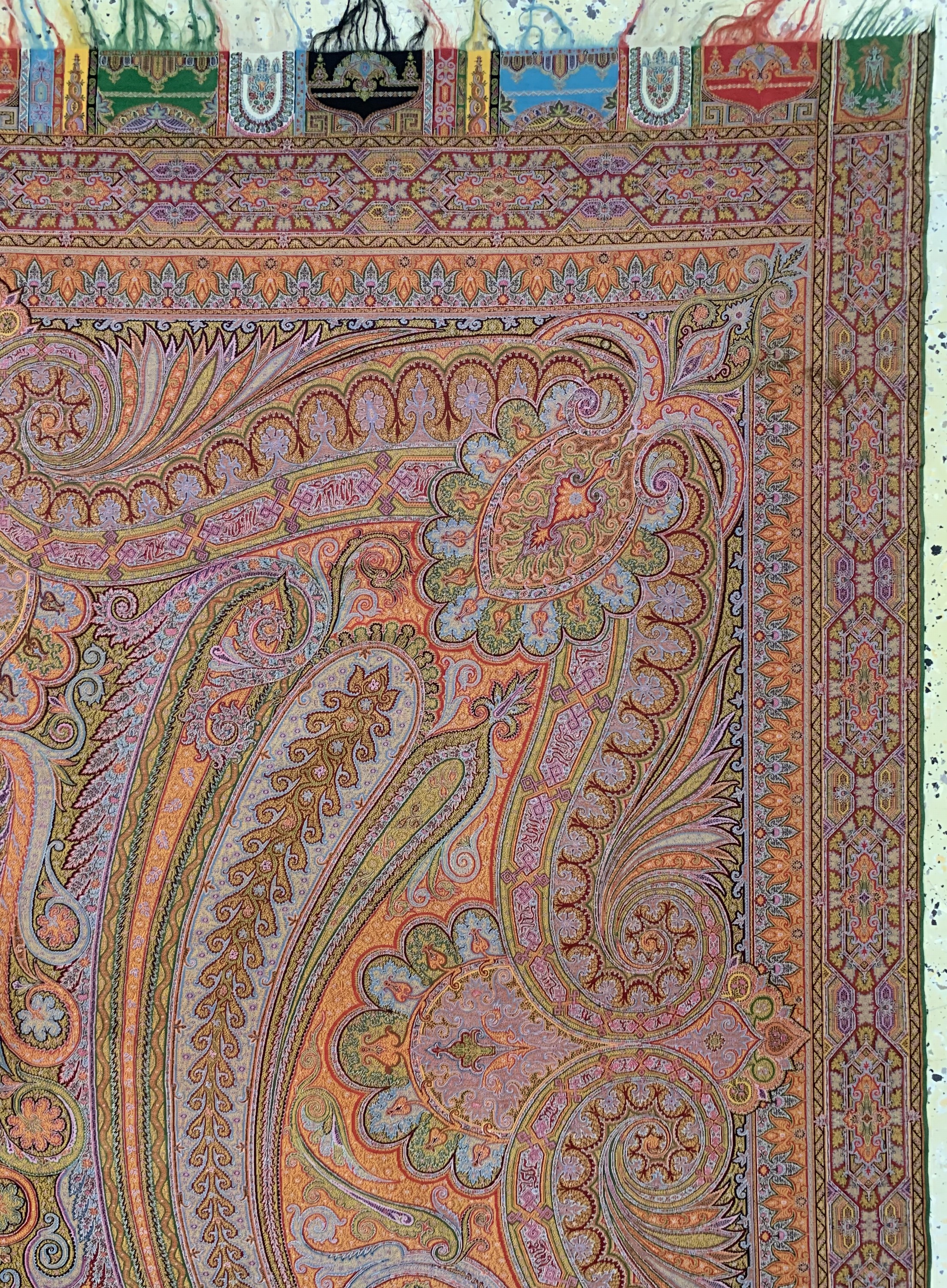 Detail f: Wandbehang , signiert, Indien, , Baumwoll-Stickerei, ca. 355 x 165 cm, EHZ: 2