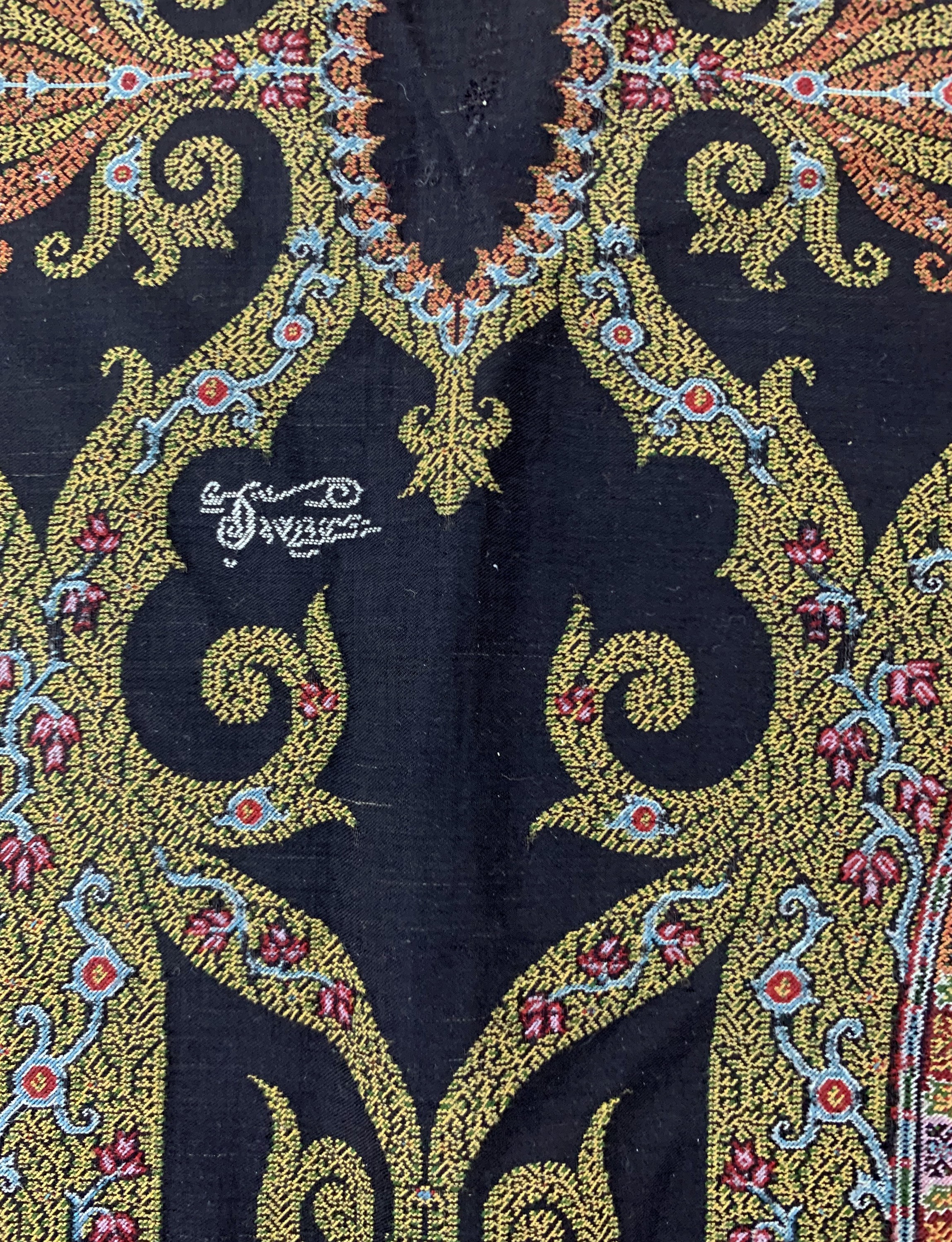 Detail g: Wandbehang , signiert, Indien, , Baumwoll-Stickerei, ca. 355 x 165 cm, EHZ: 2