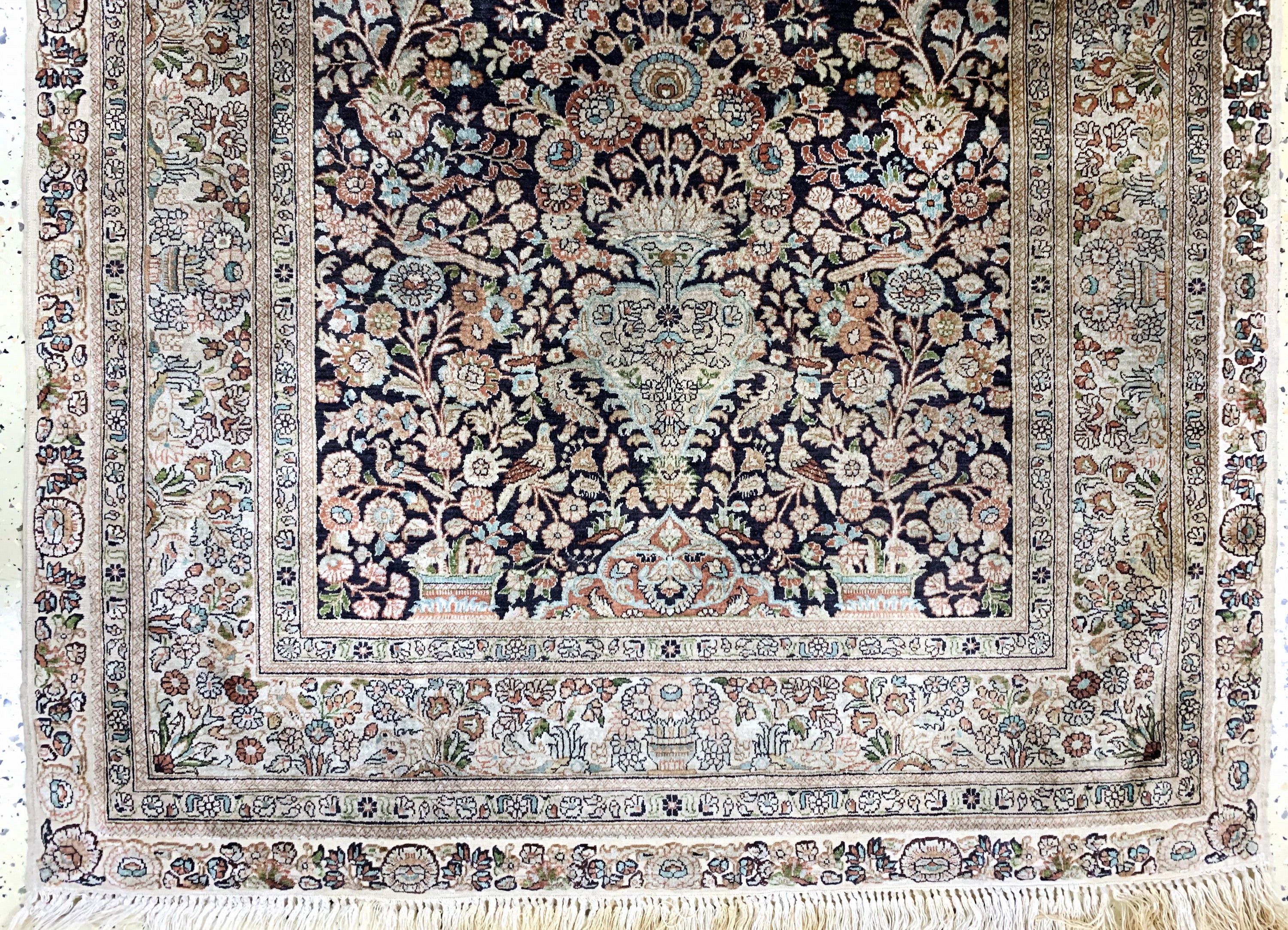 Detail f: 1 paar Seiden Hereke fein, China, Mitte 20.Jhd, reine Naturseide, ca. 153 x 93 cm, EHZ: 3
