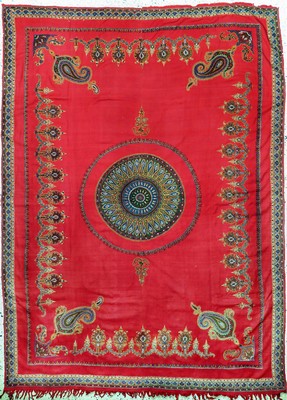 Image Kerman Stickerei antik, Persien, um 1900, aufwendige feine Seidenstickerei, ca. 230 x ...