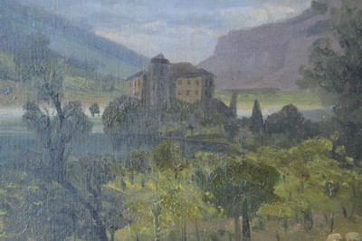 26961564b - Josef Schoyerer, 1844 Berching-1923 München, Tiroler Landschaft mit Blick auf ein ...