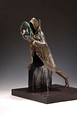 26961859k - Elsa Vogt-Ramachers, geb. 1959, Wanderer zwischen den Welten, Bronzeskulptur von 2014 ...