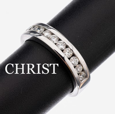 Image 26961861 - 14 kt Gold CHRIST Brillant-Ring, WG 585/000, 10 Brillanten zus. ca. 0.50 ct ...