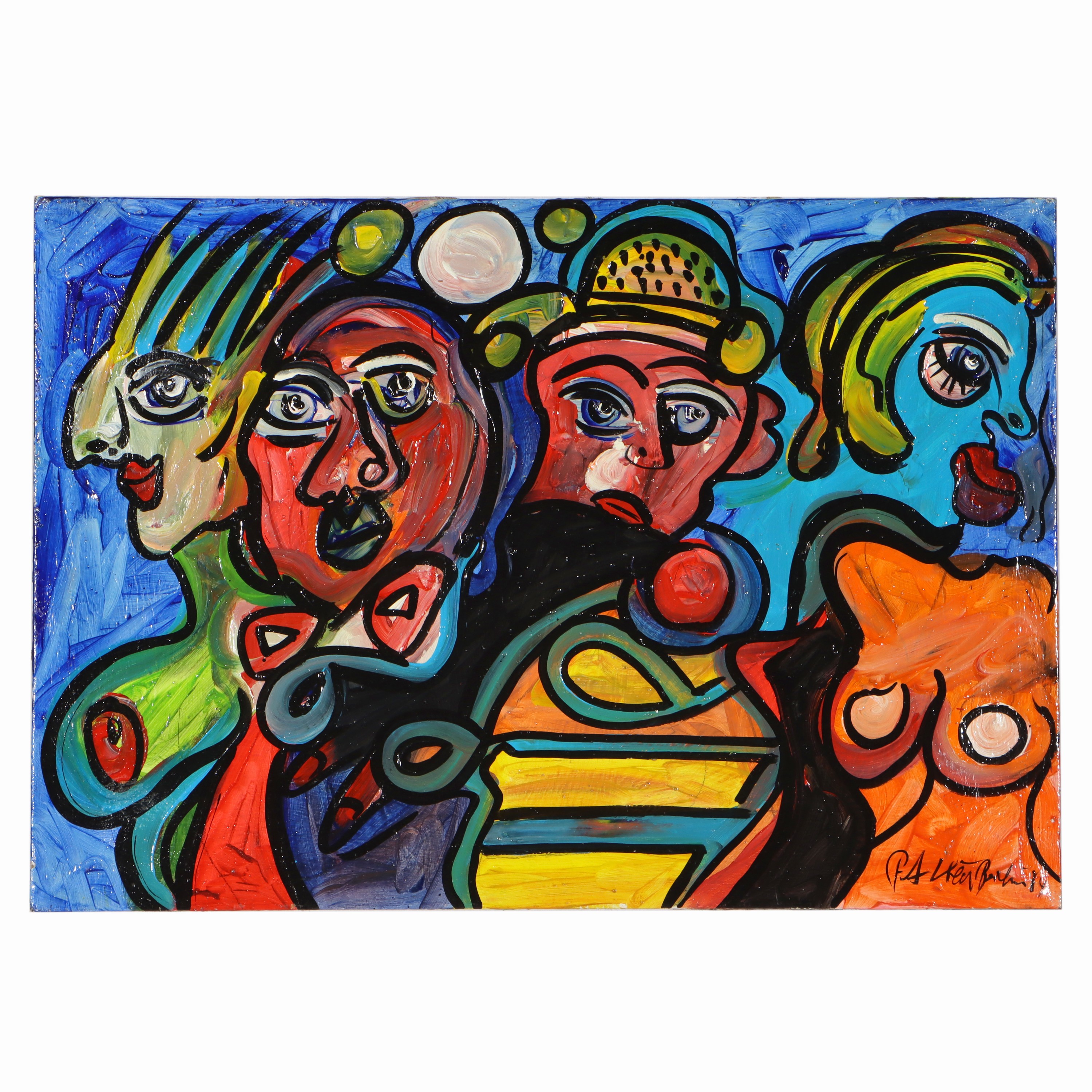 Image 26962091 - Peter Robert Keil, 1984, Berlin, Rückseite mit Titel: ´Artisten aus dem Lido-Paris´, ...